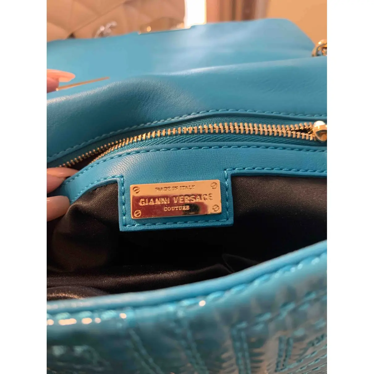 Buy Gianni Versace Patent leather handbag online