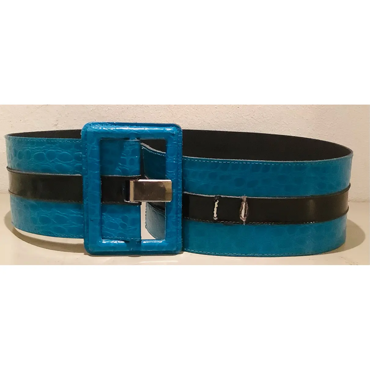 Patent leather belt Yves Saint Laurent - Vintage