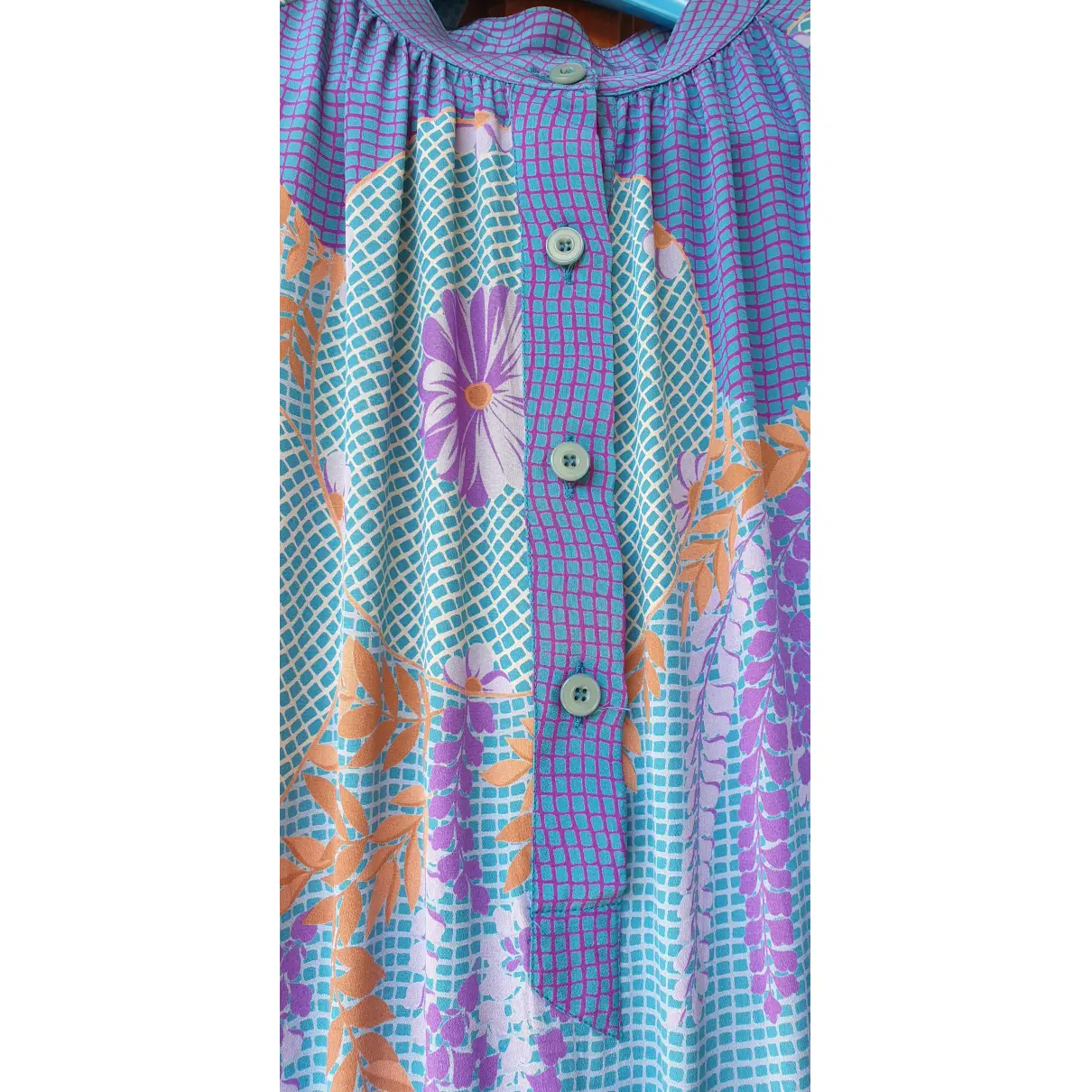 Silk mid-length dress Oleg Cassini - Vintage