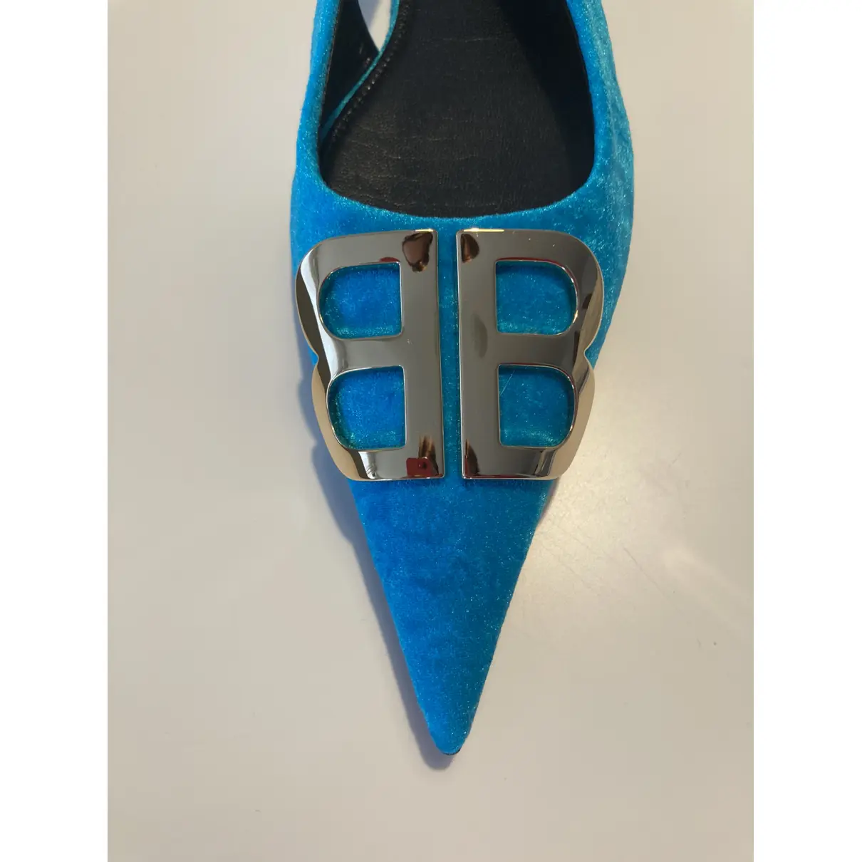 Buy Balenciaga BB velvet sandals online
