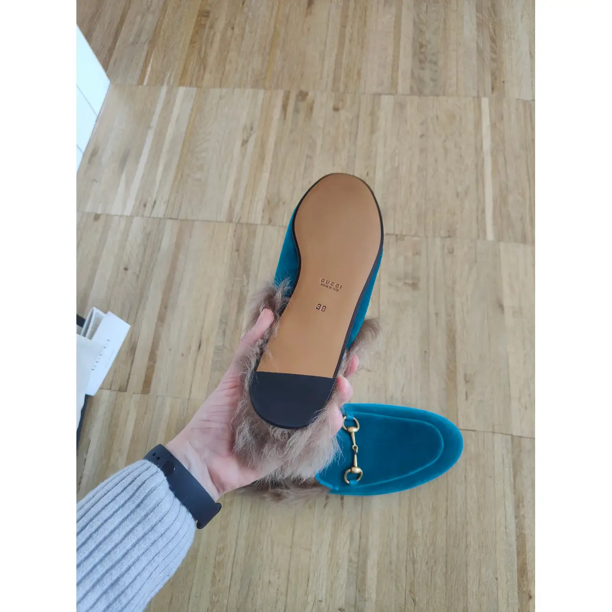 Velvet sandals Gucci