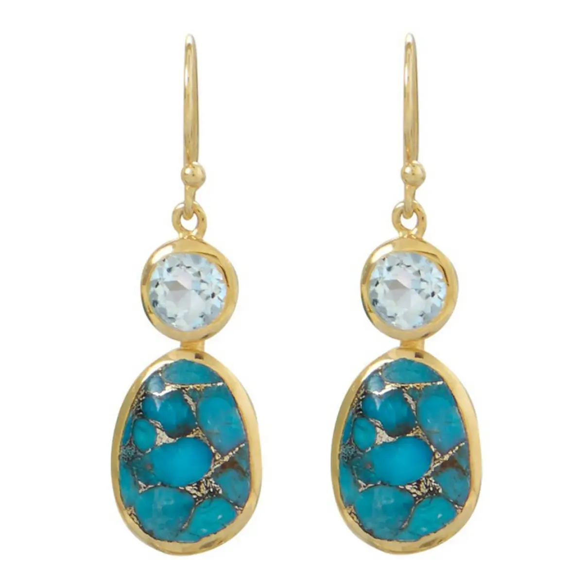 Yellow gold earrings Liv Oliver