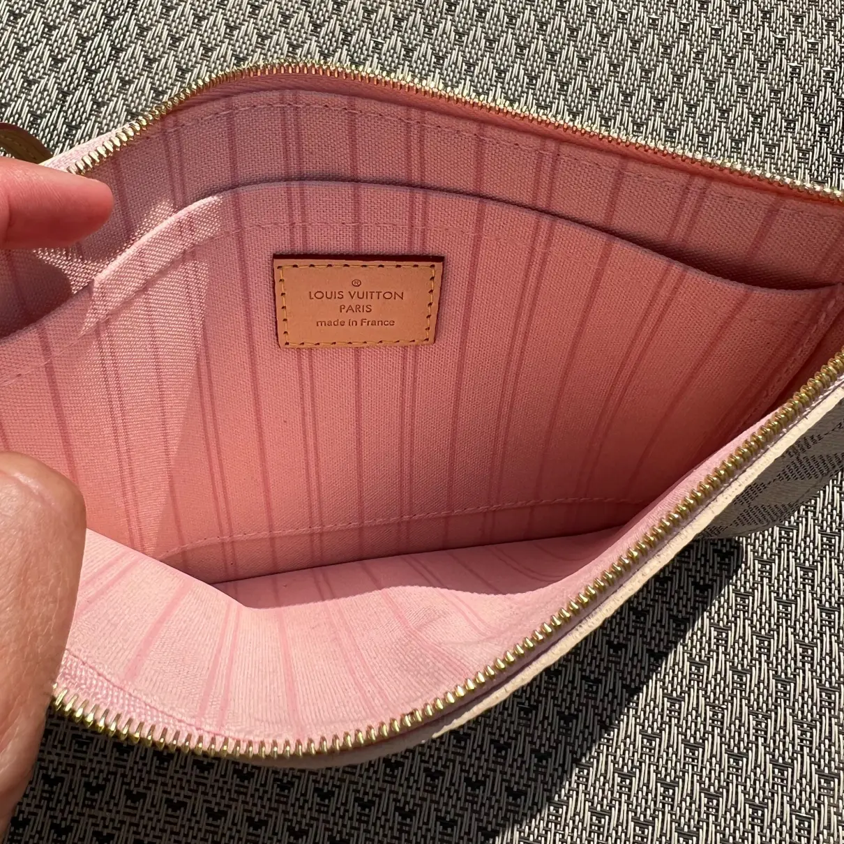 Musette cloth clutch bag Louis Vuitton
