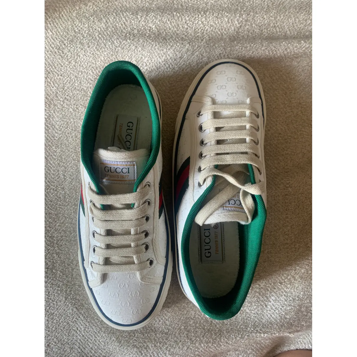 Buy Gucci Tennis 1977 cloth trainers online