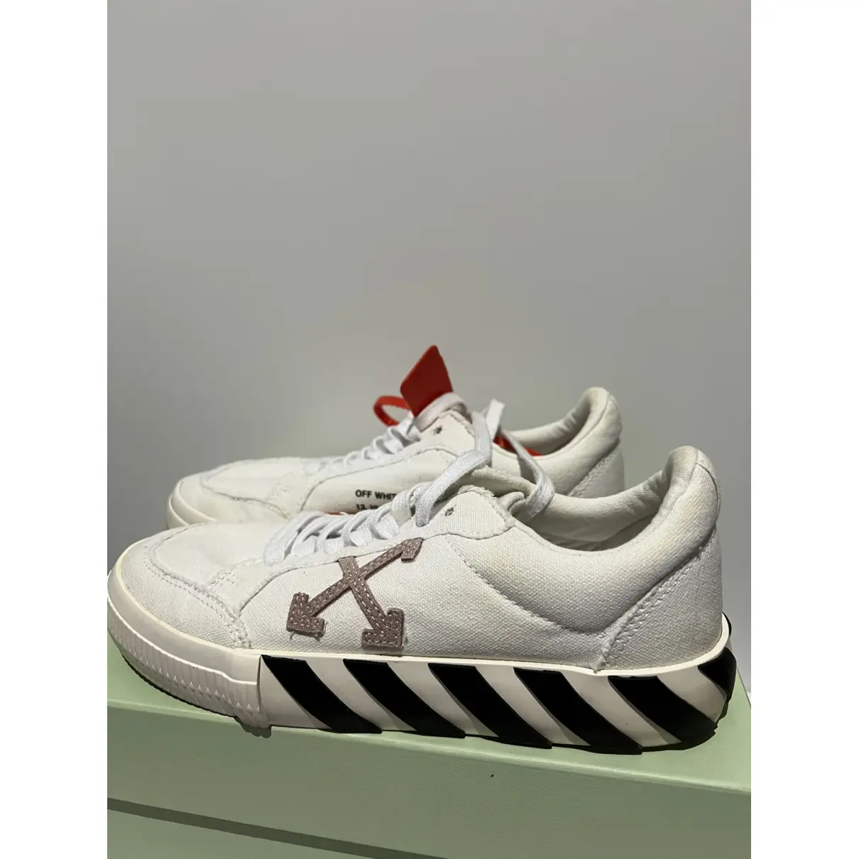 Vulcalized cloth trainers Off-White