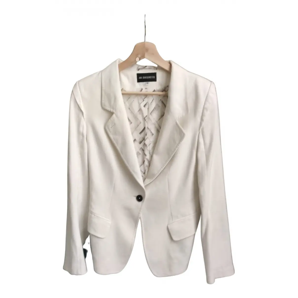 White Cotton Jacket Ann Demeulemeester