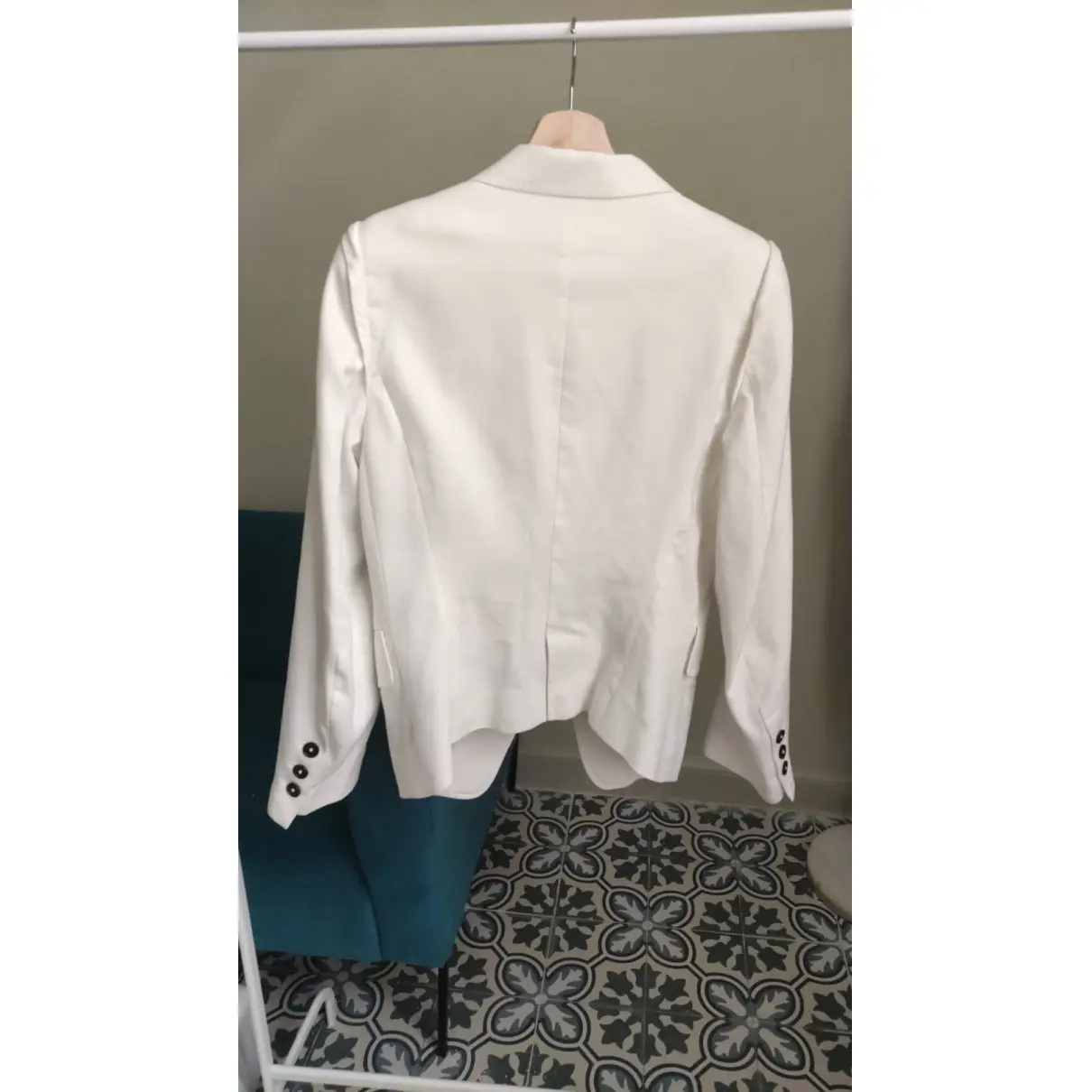 Buy Ann Demeulemeester White Cotton Jacket online
