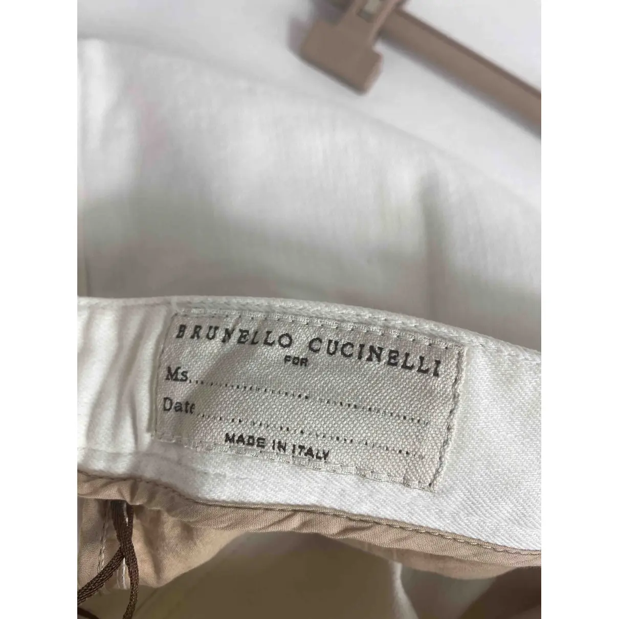 White Cotton Jeans Brunello Cucinelli
