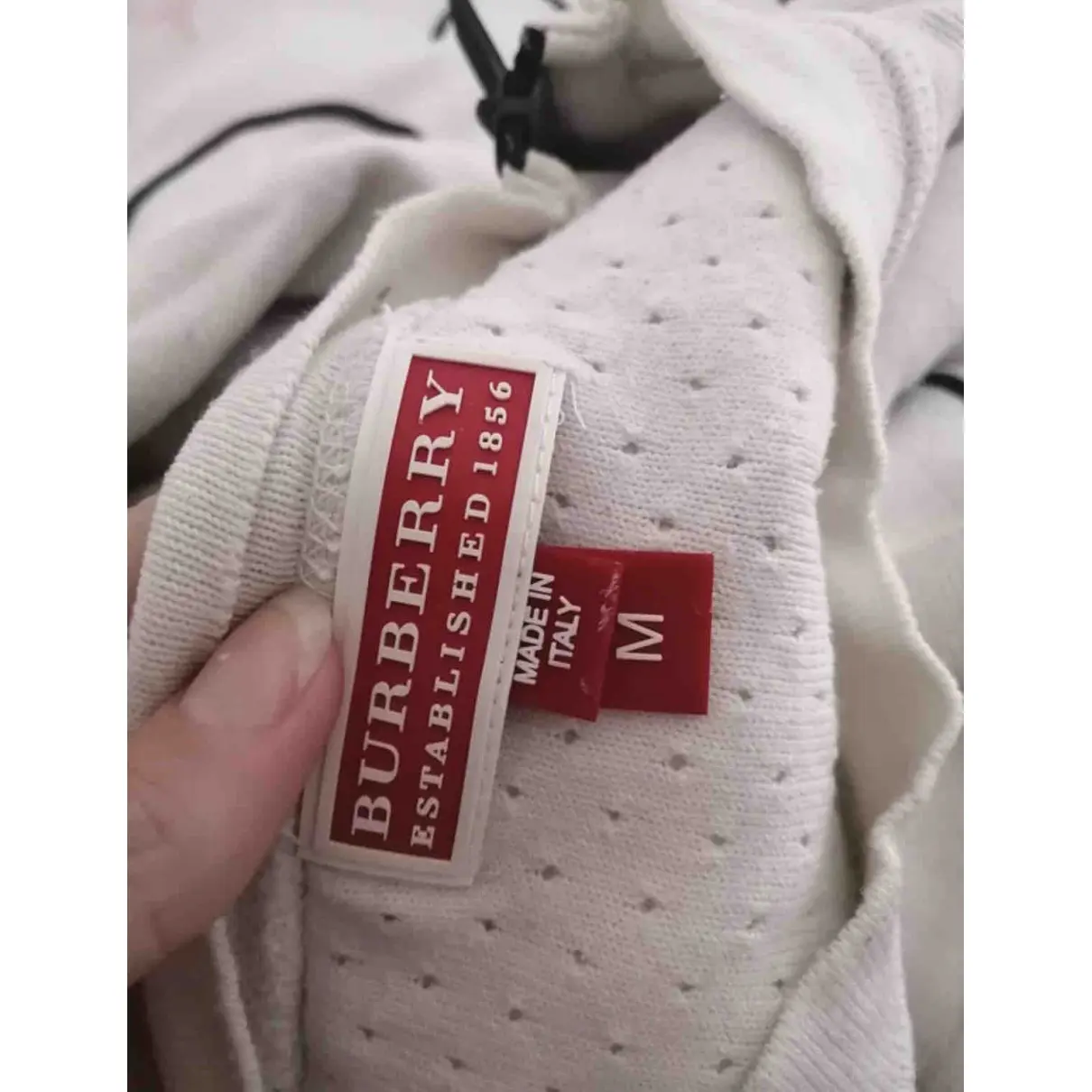 Buy Burberry White Cotton Knitwear & Sweatshirt online