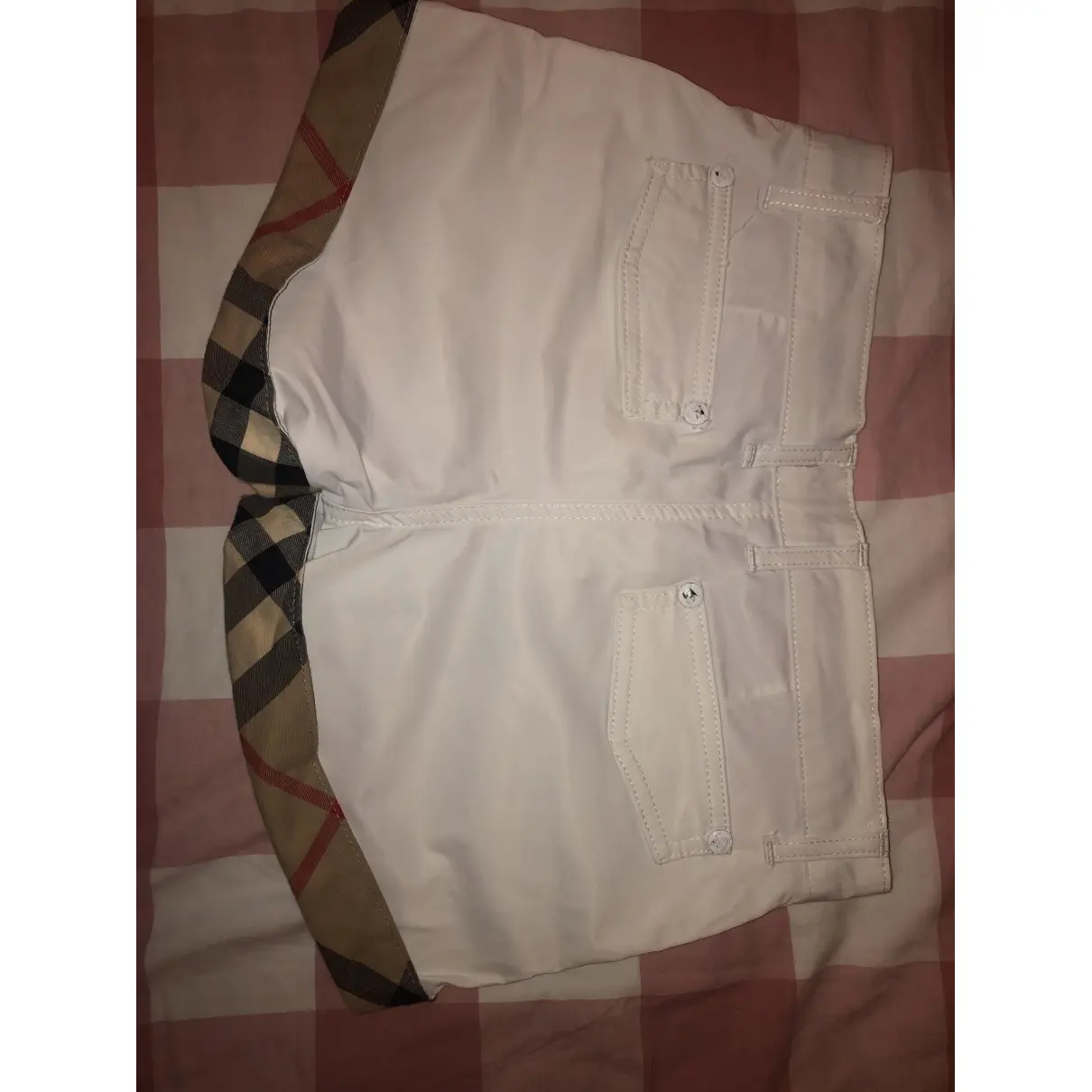 Buy Burberry White Cotton Shorts online