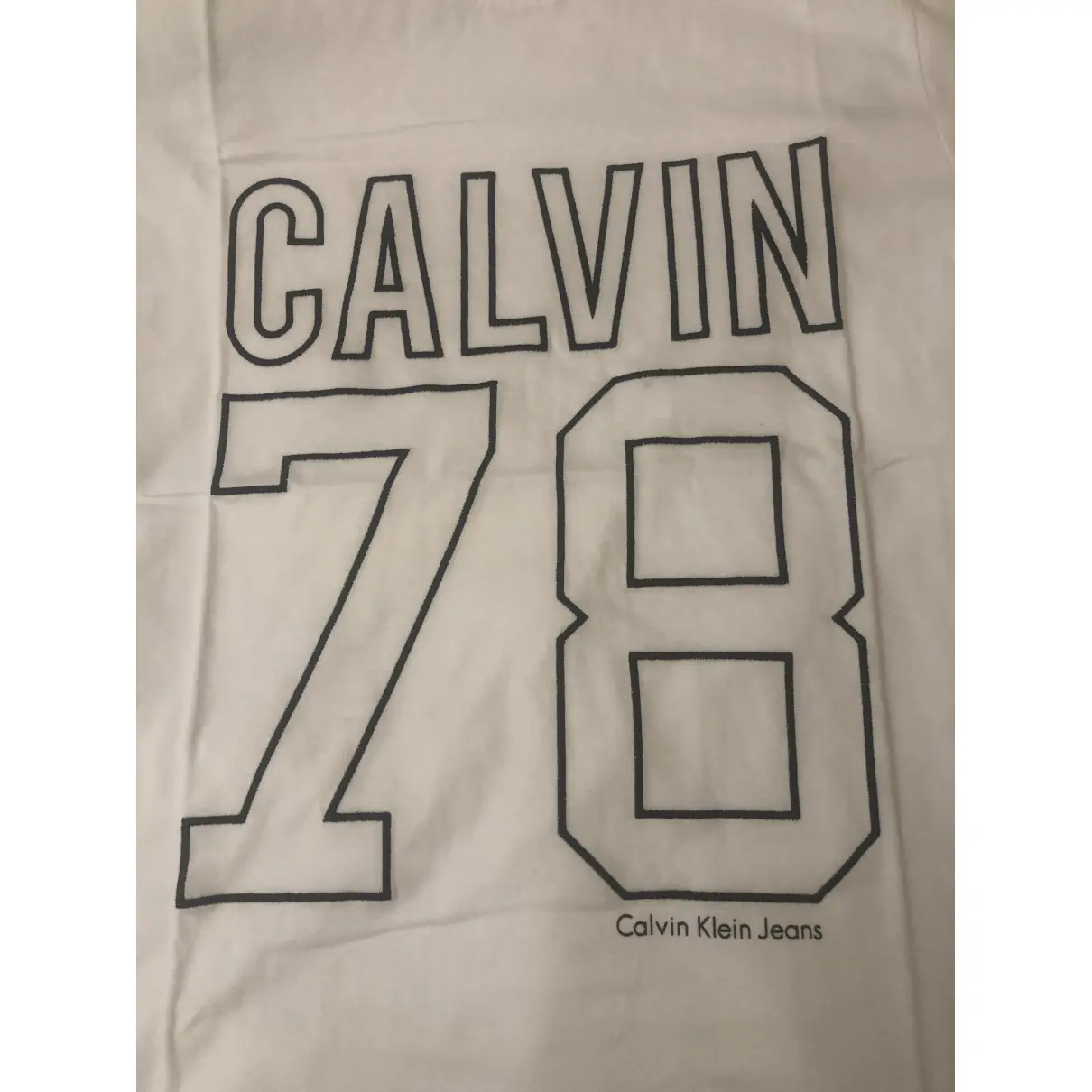 Calvin Klein White Cotton T-shirt for sale