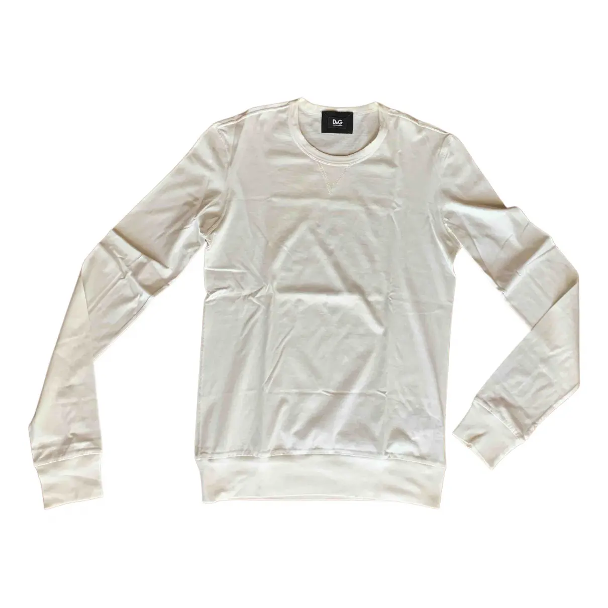 White Cotton Knitwear & Sweatshirt D&G