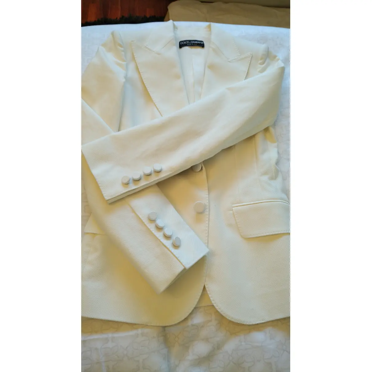 White Cotton Jacket Dolce & Gabbana