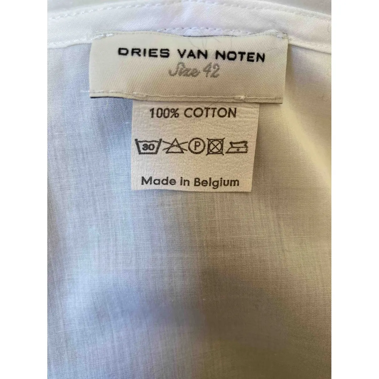 Buy Dries Van Noten White Cotton Top online - Vintage