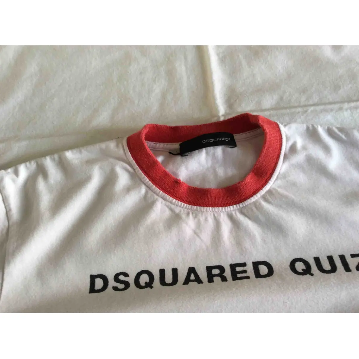 White Cotton T-shirt Dsquared2