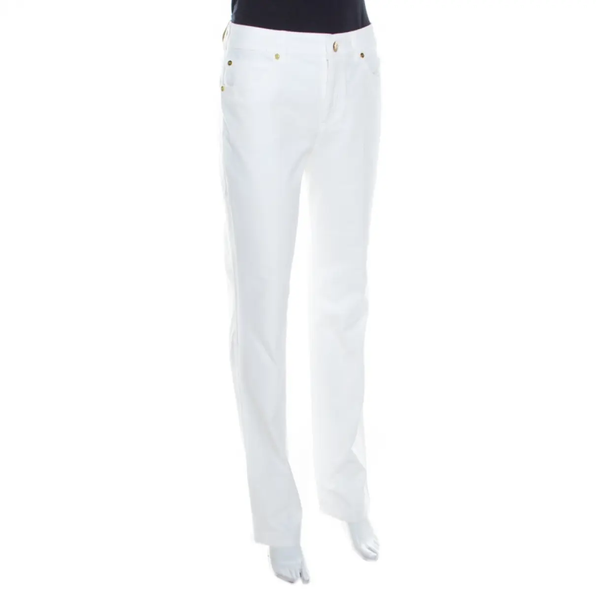 Buy Escada White Cotton Jeans online