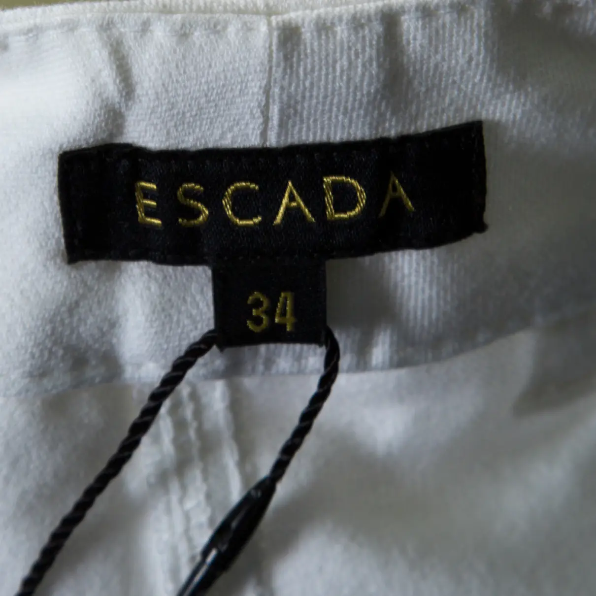 White Cotton Jeans Escada - Vintage