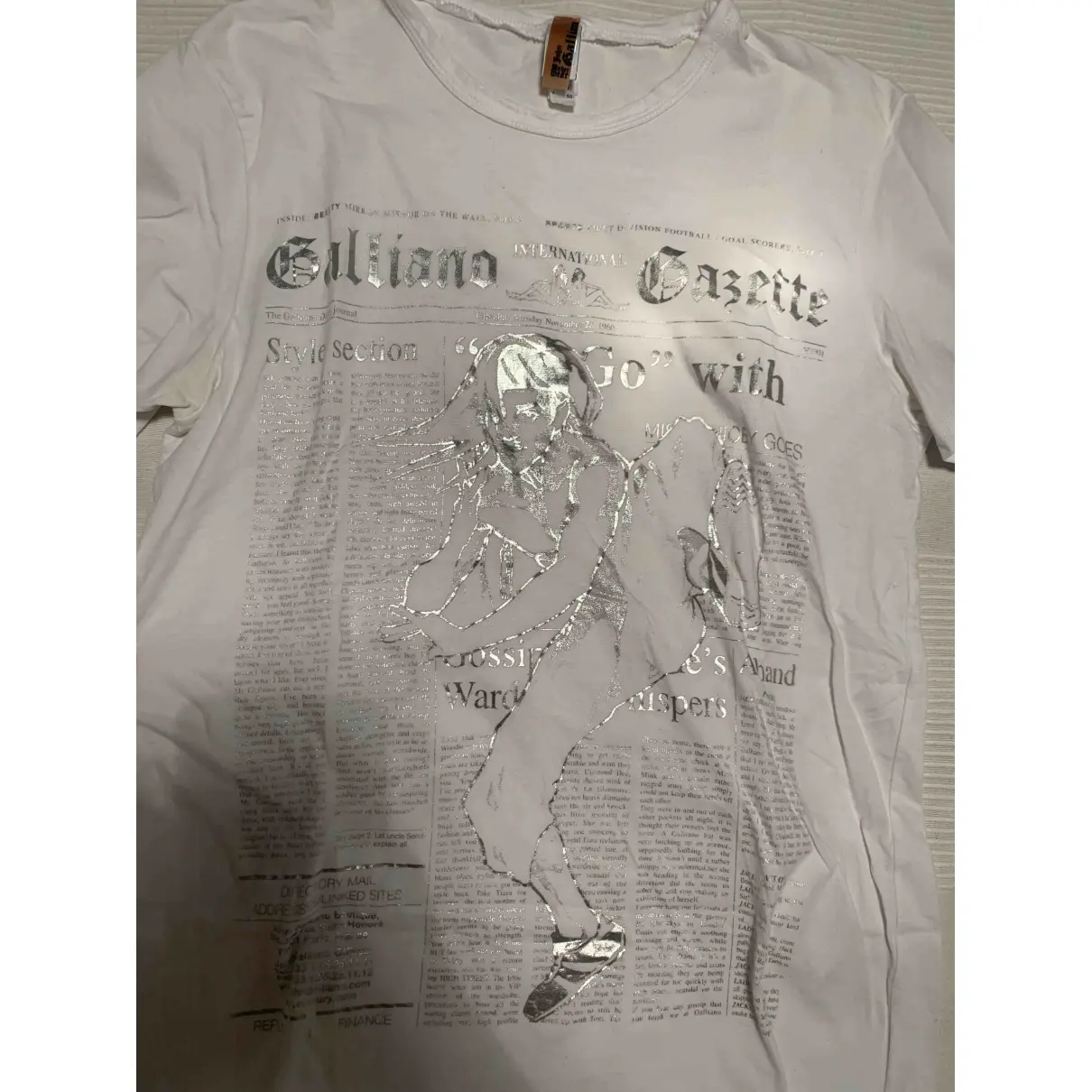 White Cotton T-shirt Galliano