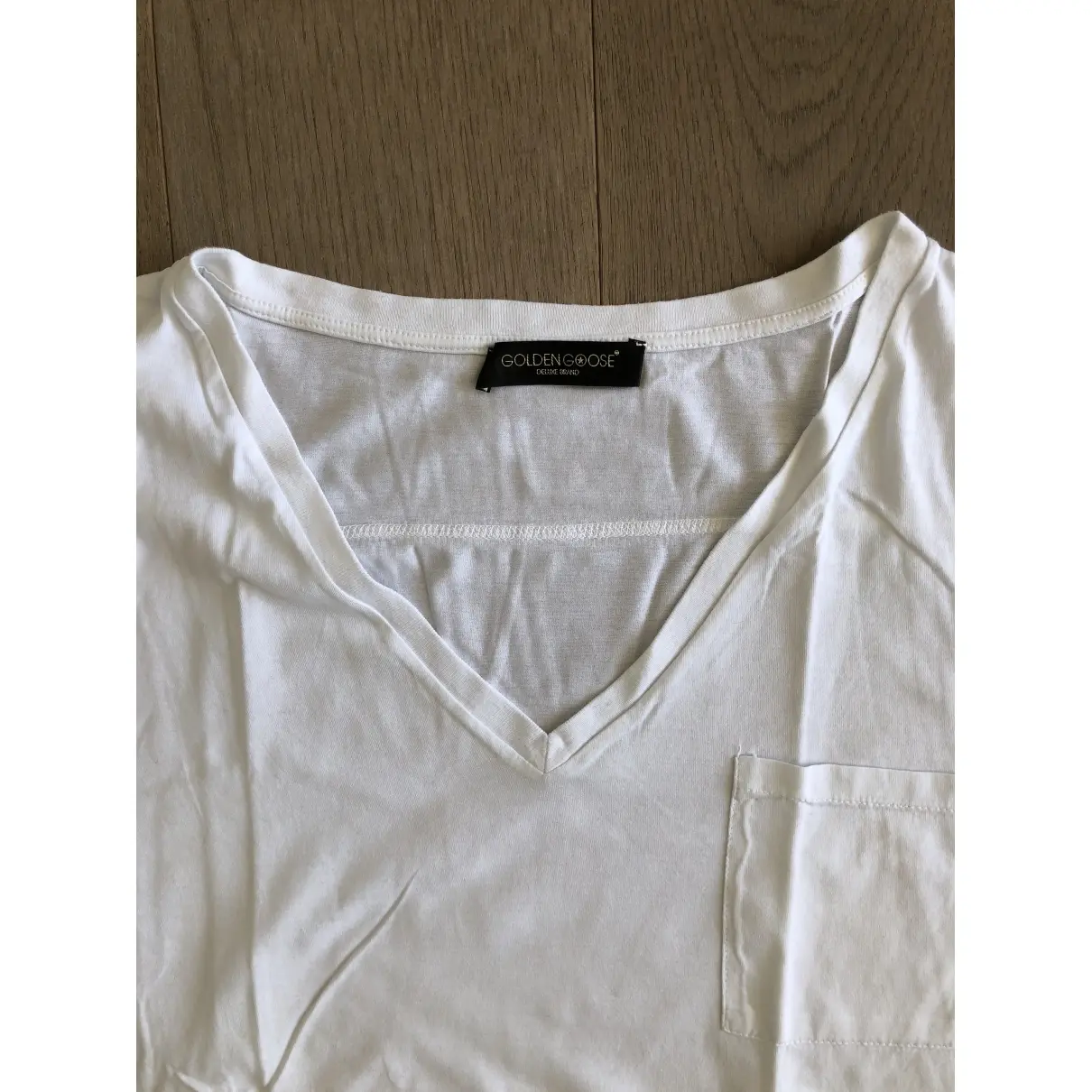 Golden Goose White Cotton T-shirt for sale