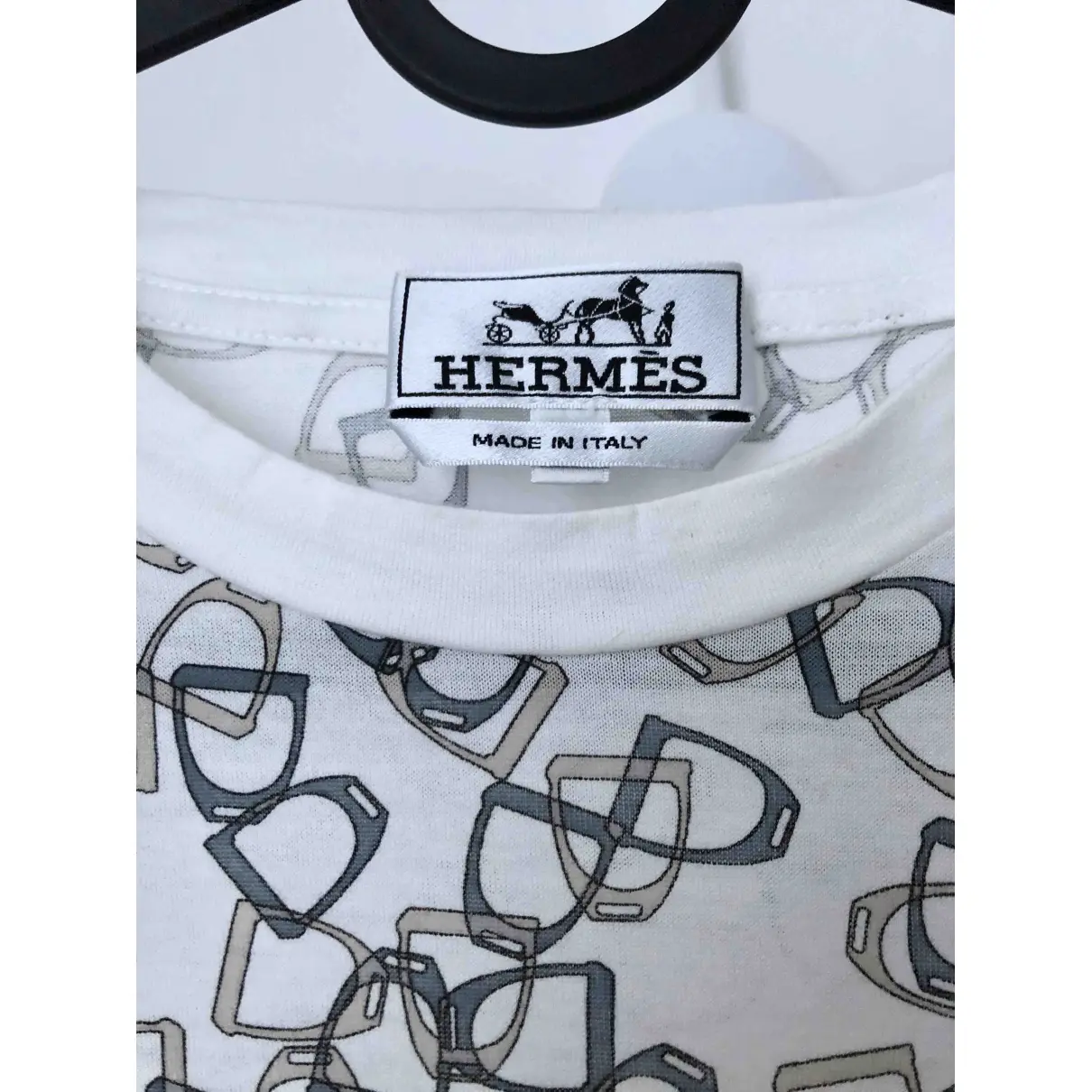 White Cotton T-shirt Hermès