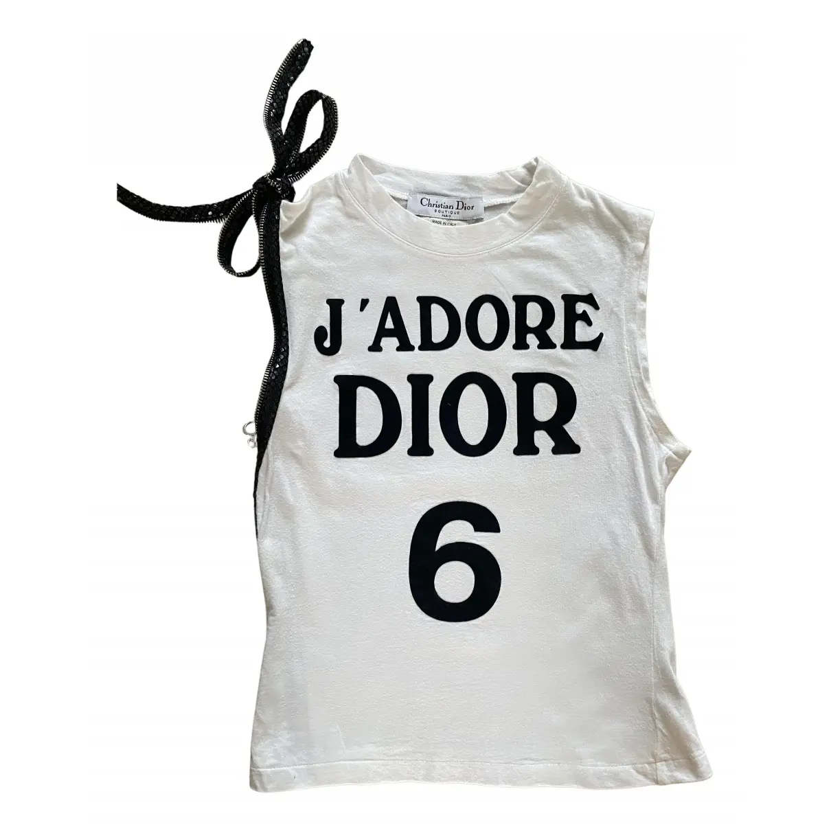 White Cotton Top J'adore Dior Dior - Vintage