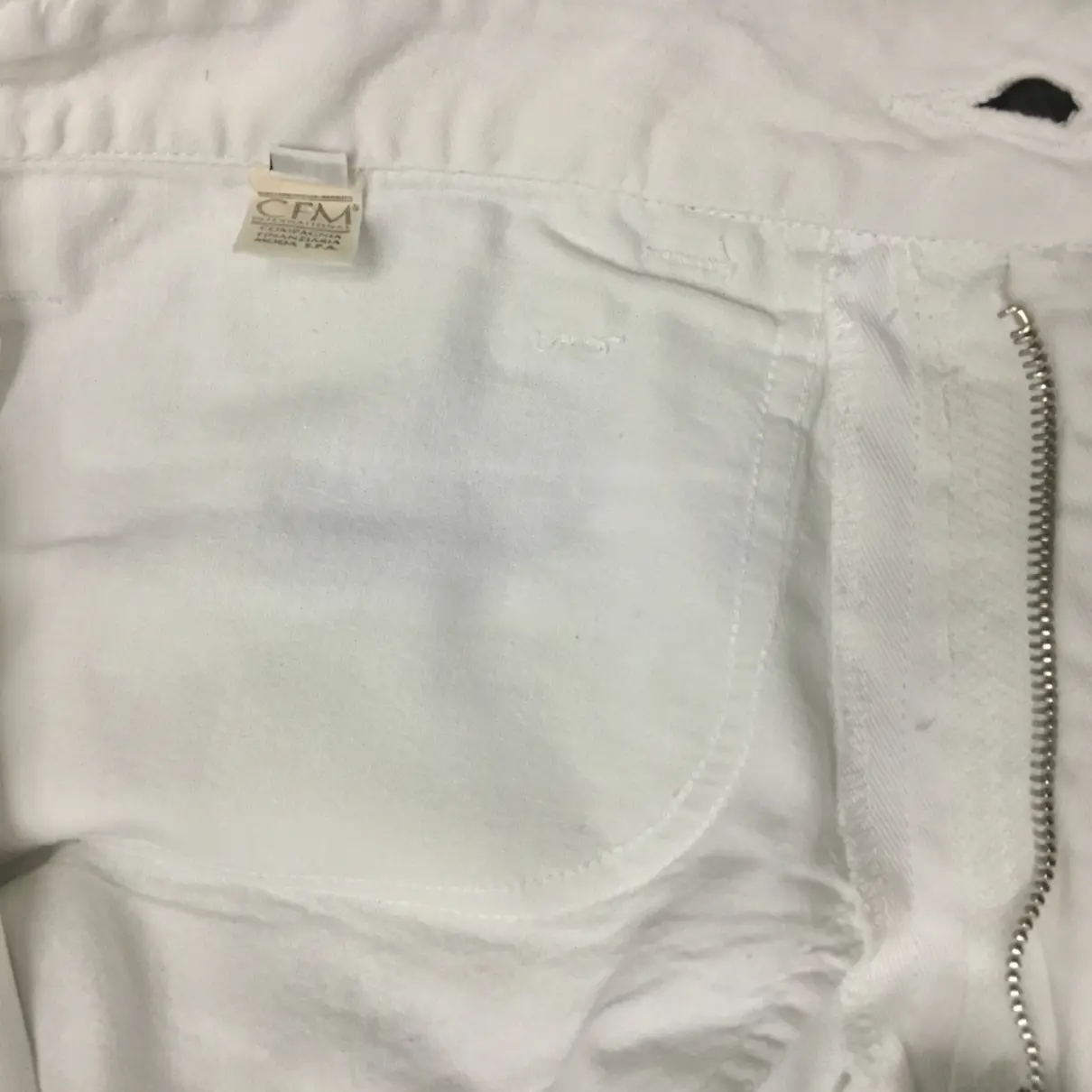 White Cotton Jeans Katharine Hamnett - Vintage