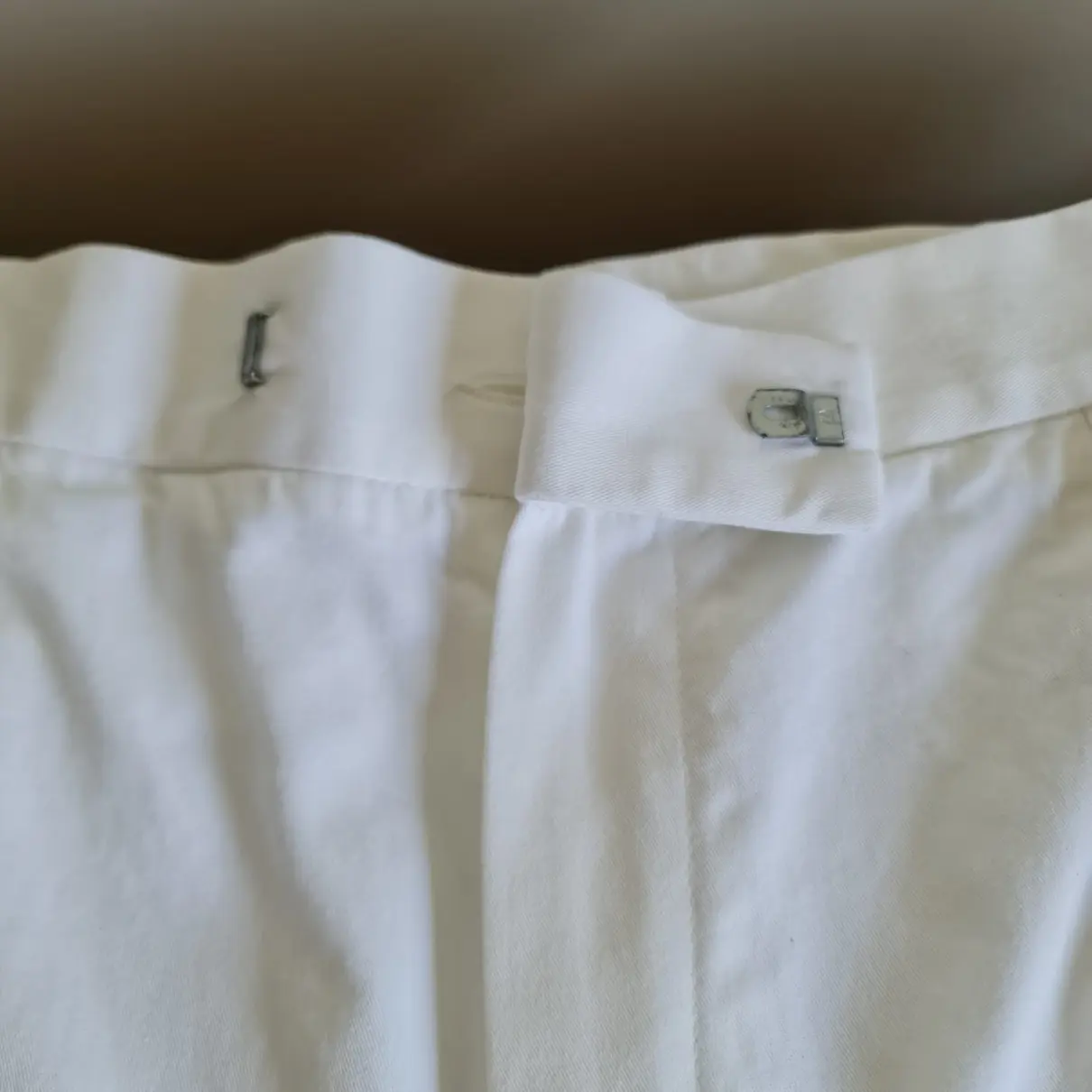 White Cotton Shorts Lacoste