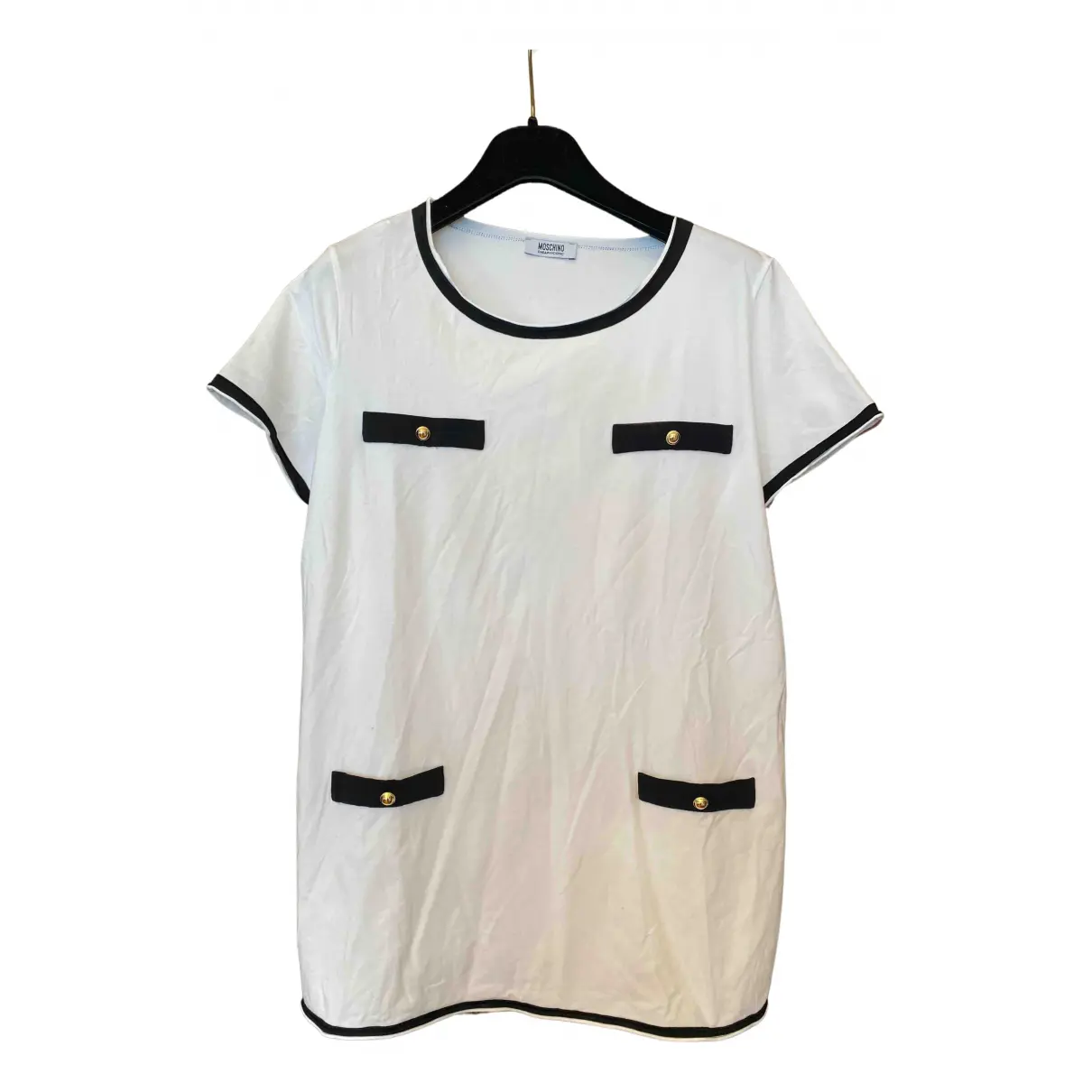White Cotton Top Moschino Cheap And Chic