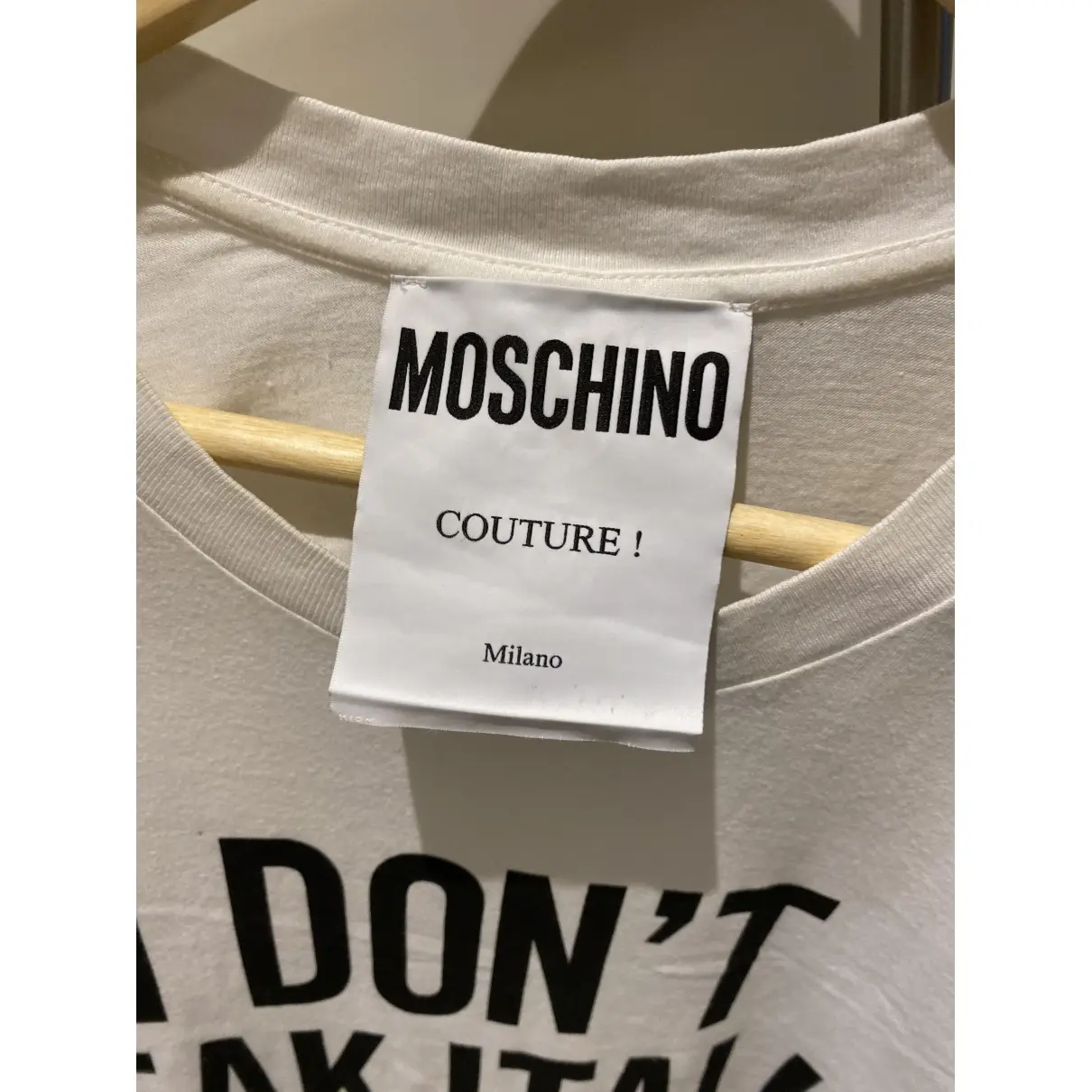 Buy Moschino White Cotton T-shirt online