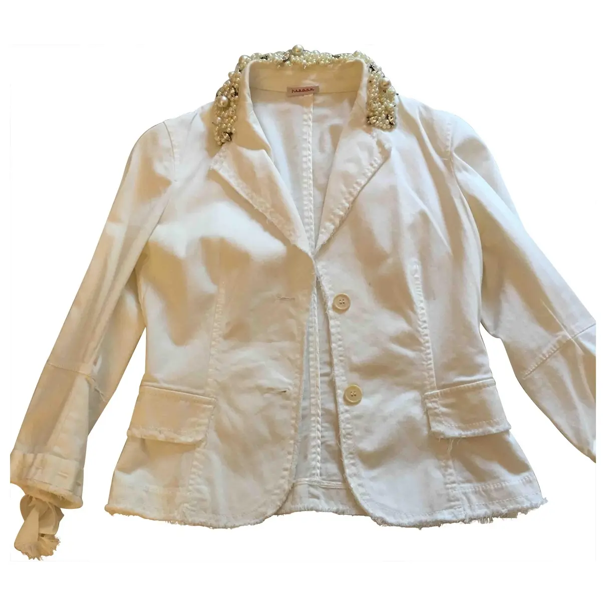 White Cotton Jacket Parosh