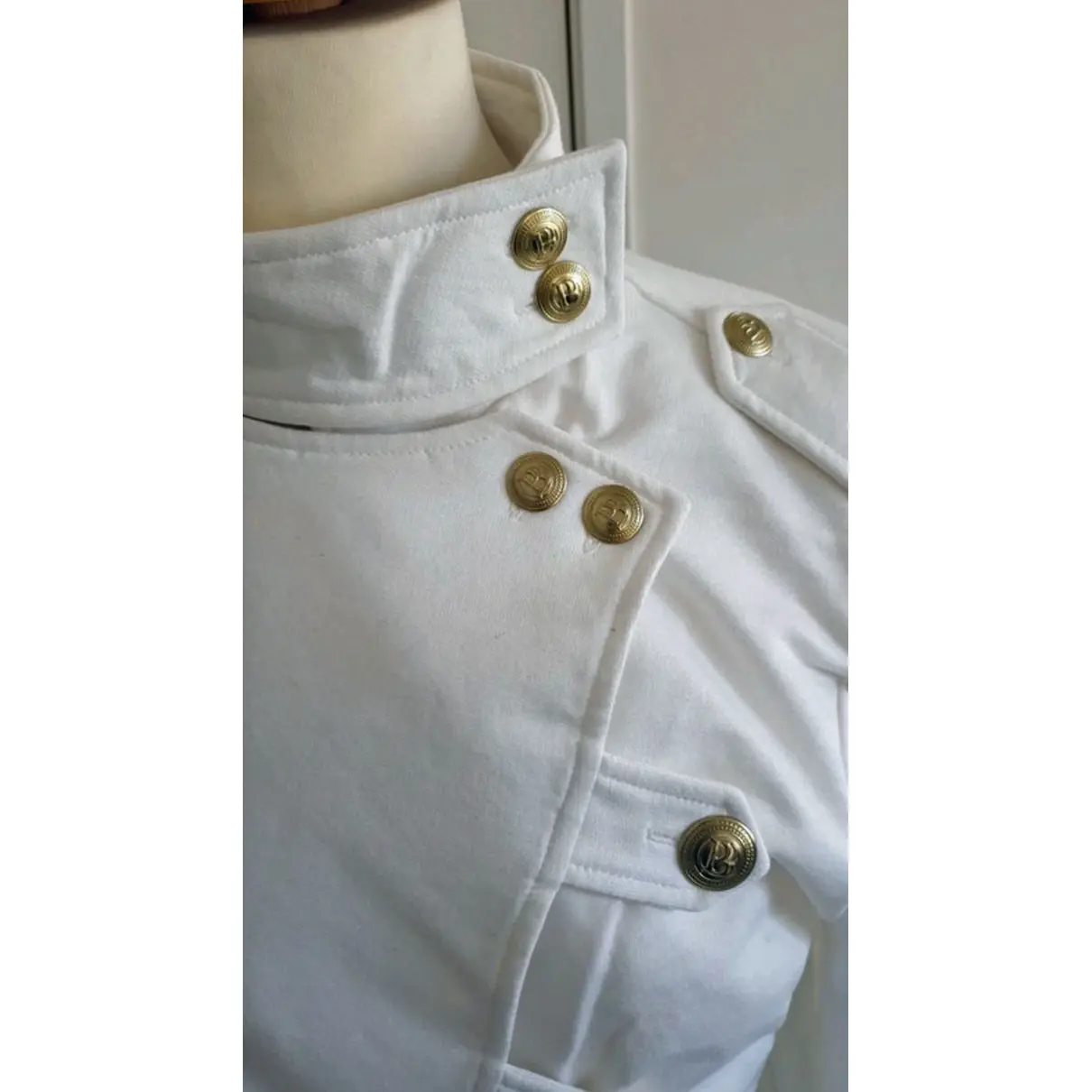 White Cotton Jacket Pierre Balmain - Vintage
