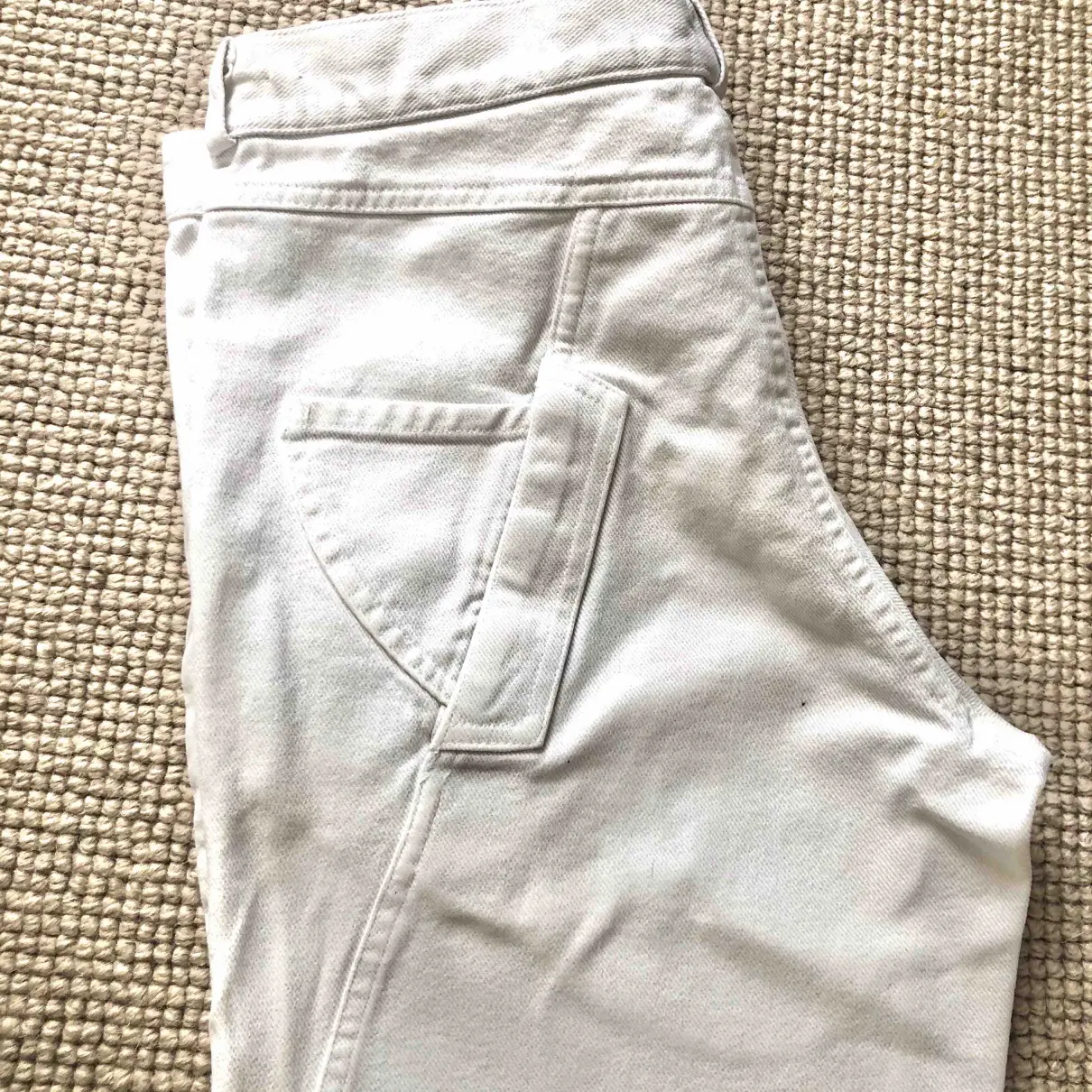 White Cotton Jeans Raf Simons - Vintage