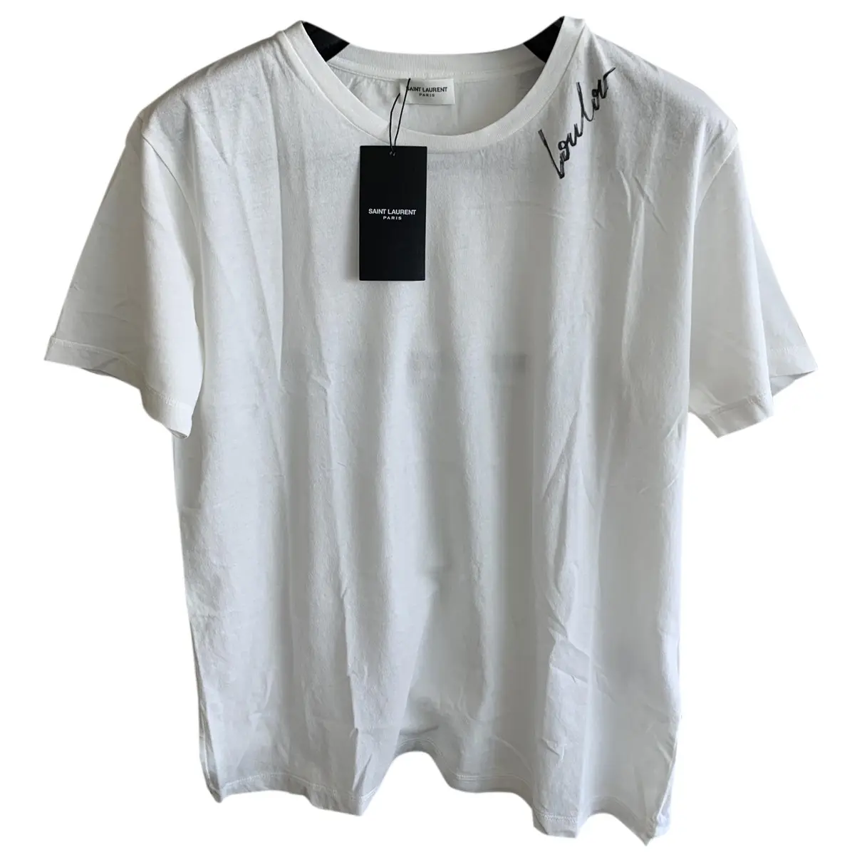 White Cotton T-shirt Saint Laurent