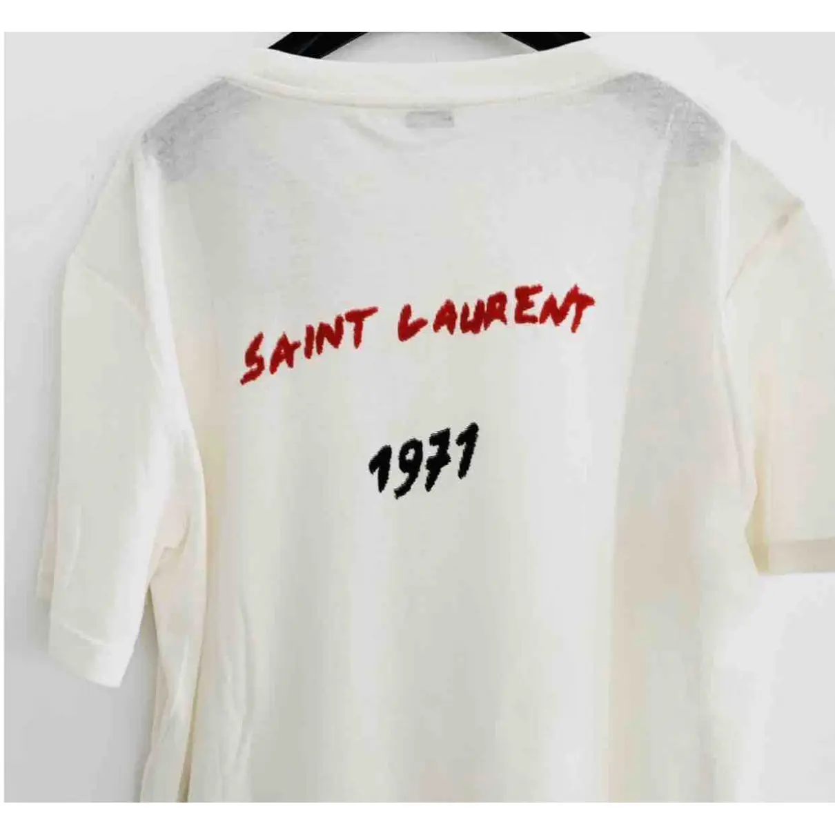 White Cotton T-shirt Saint Laurent