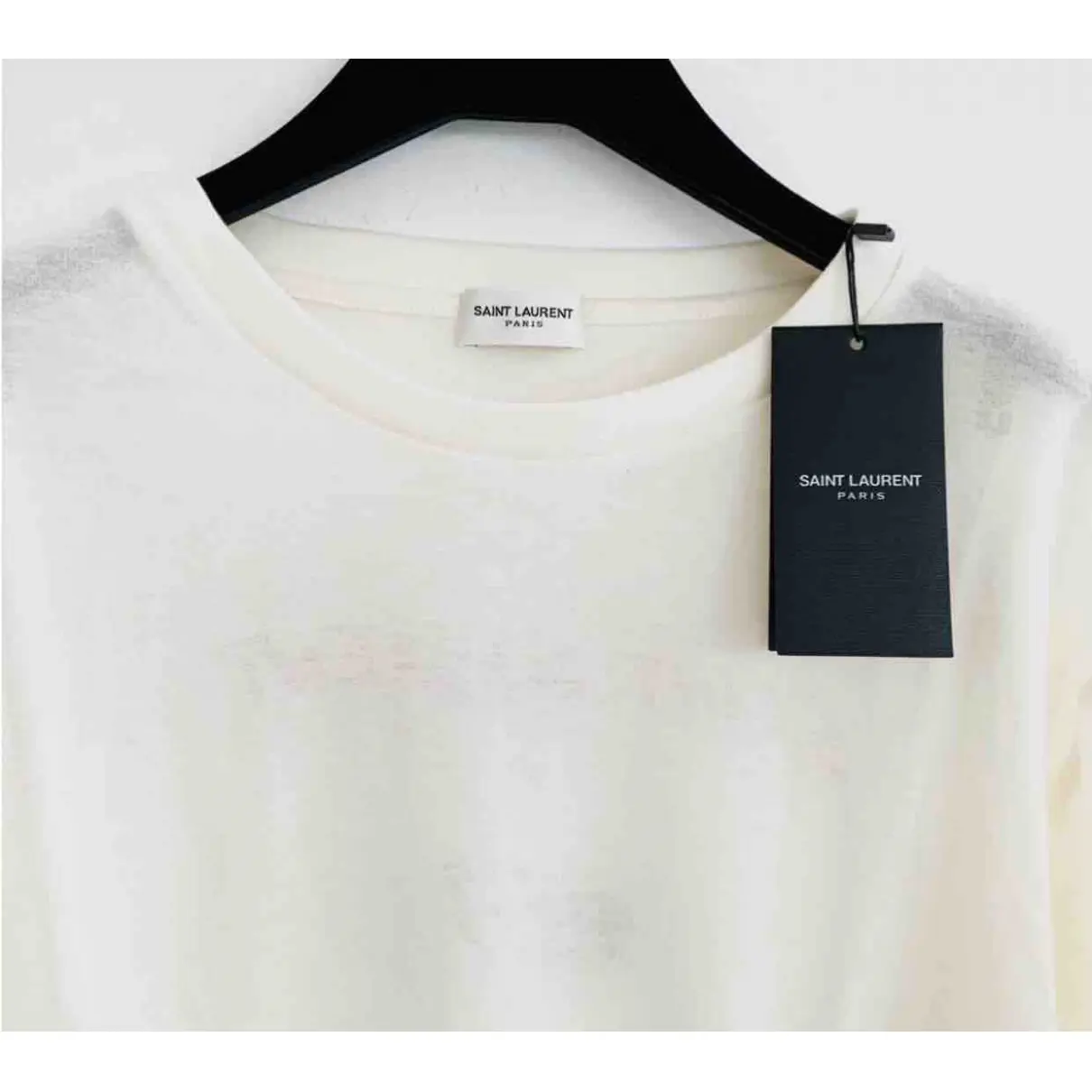 Buy Saint Laurent White Cotton T-shirt online