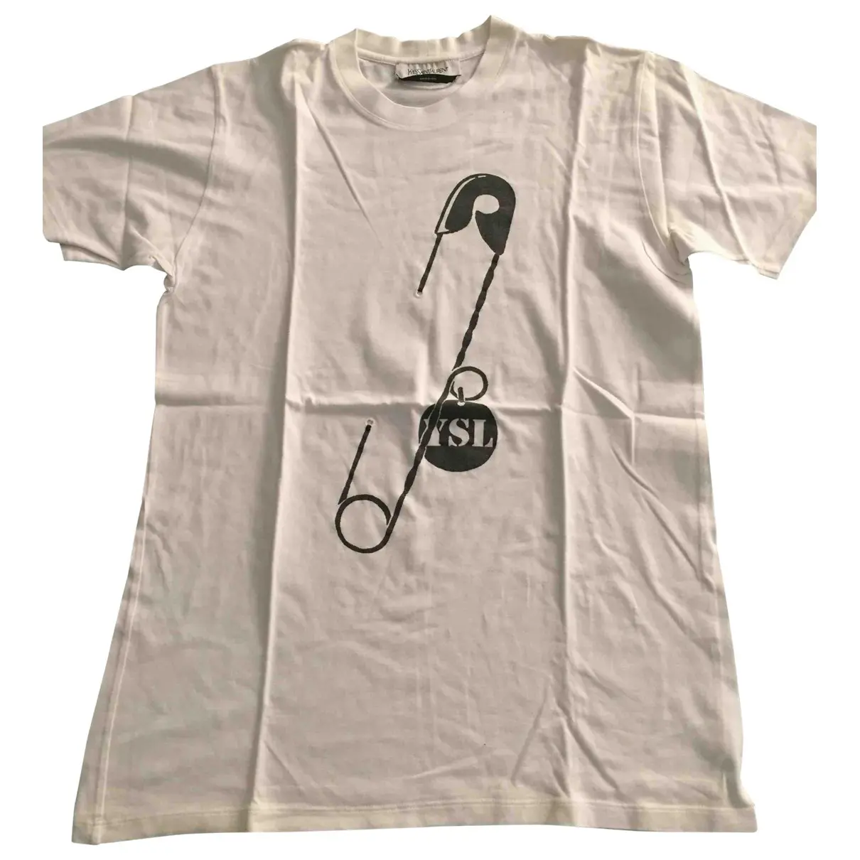 White Cotton T-shirt Yves Saint Laurent