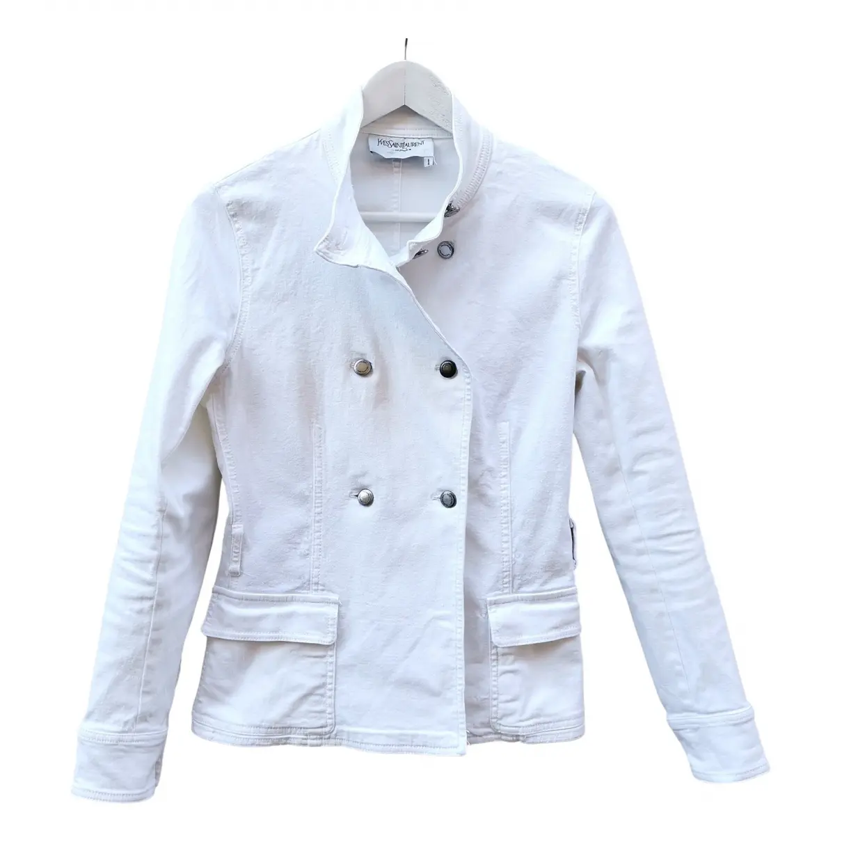 White Cotton Jacket Yves Saint Laurent - Vintage
