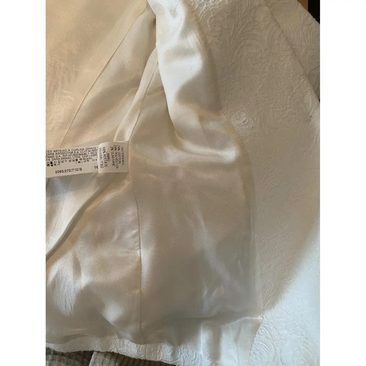White Cotton Jacket Zara