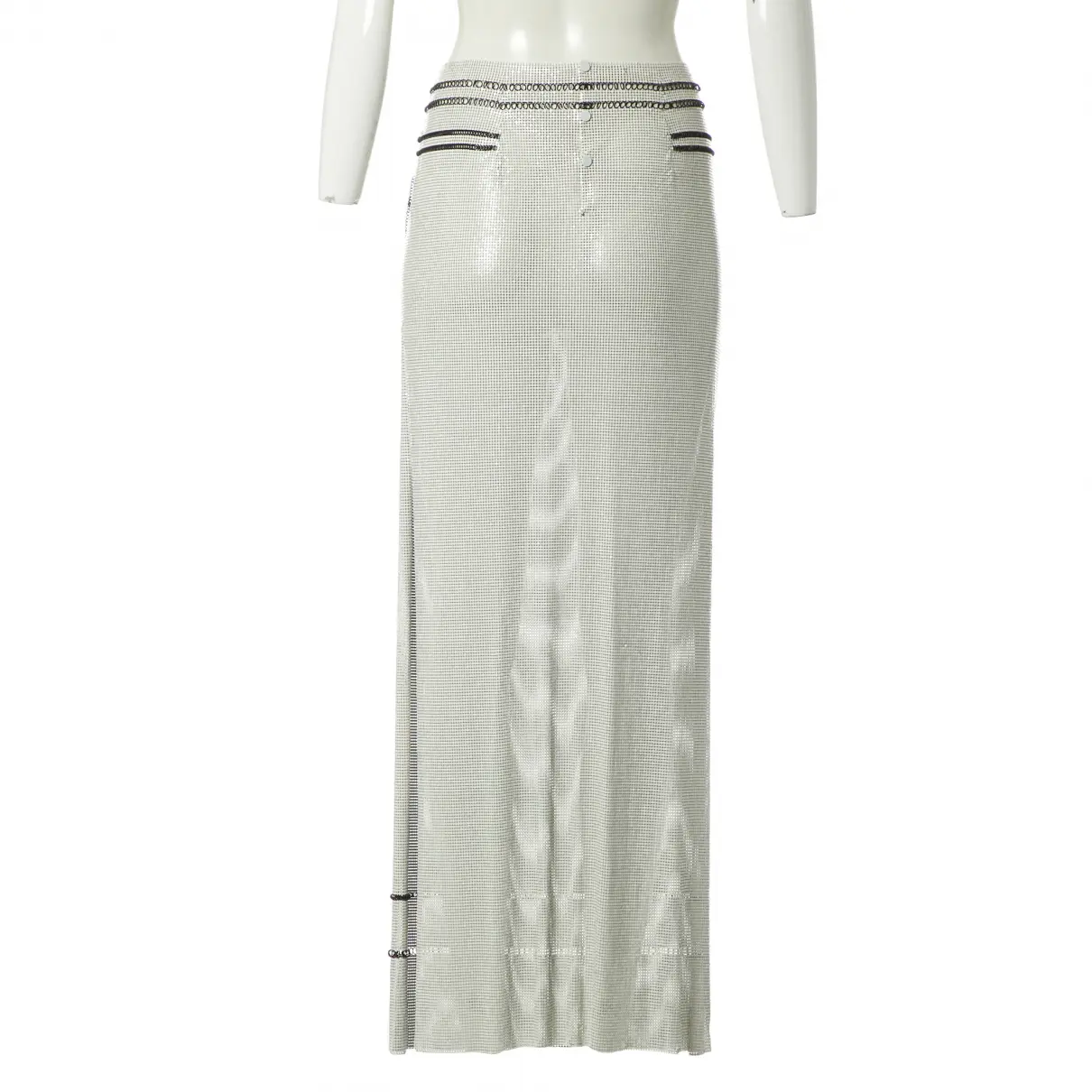 Buy Paco Rabanne Glitter mid-length skirt online