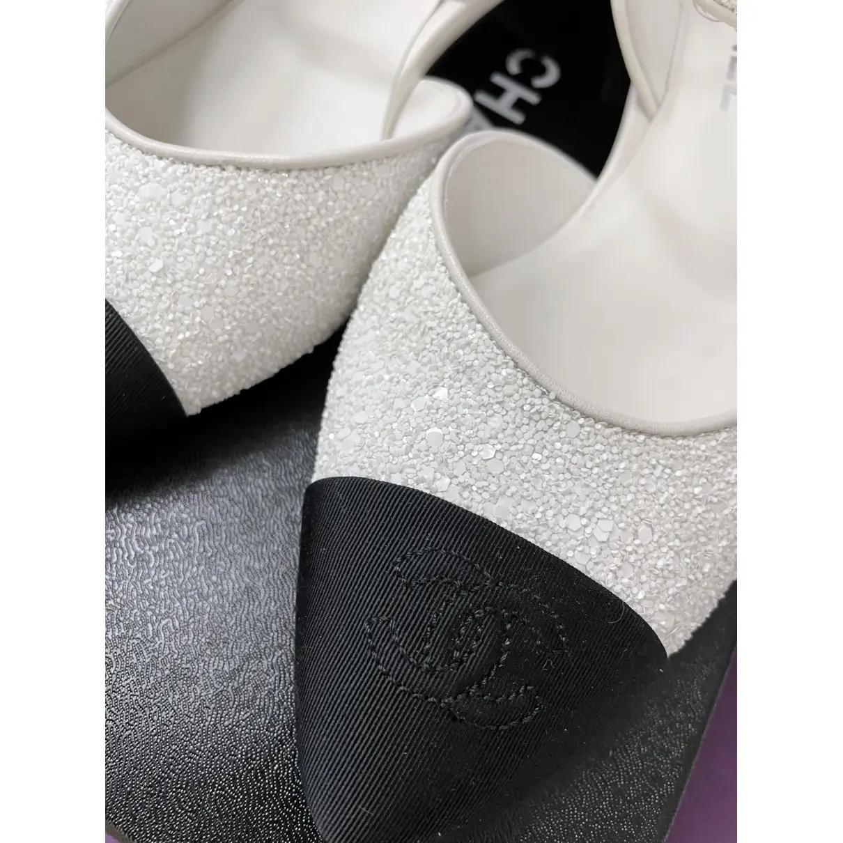 Buy Chanel Slingback glitter sandal online