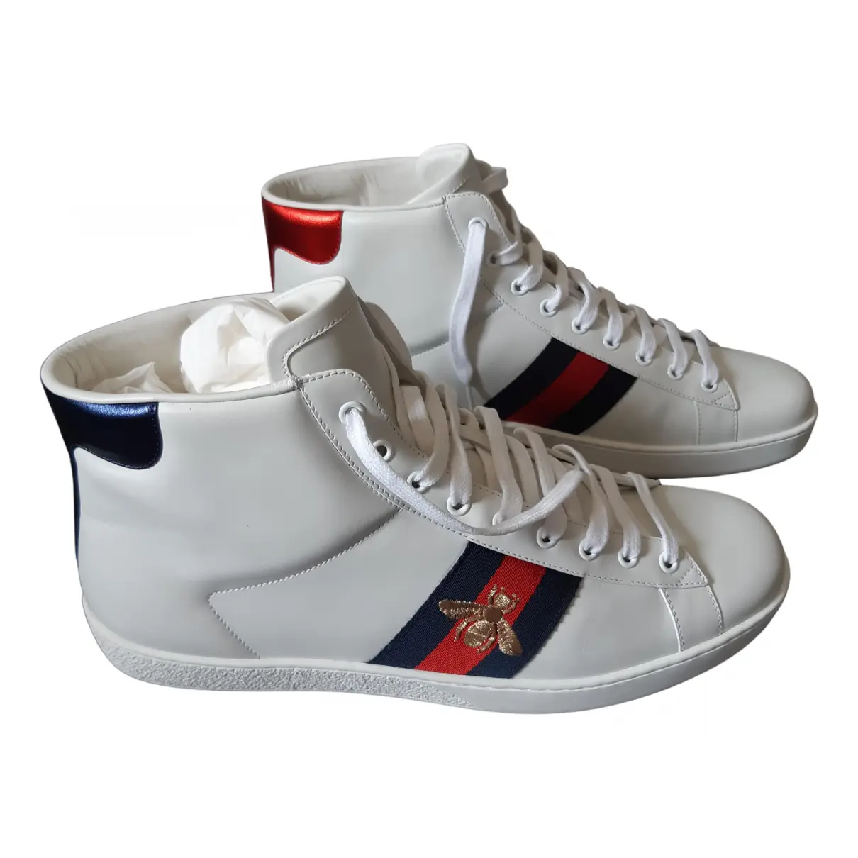 Ace leather high trainers Gucci