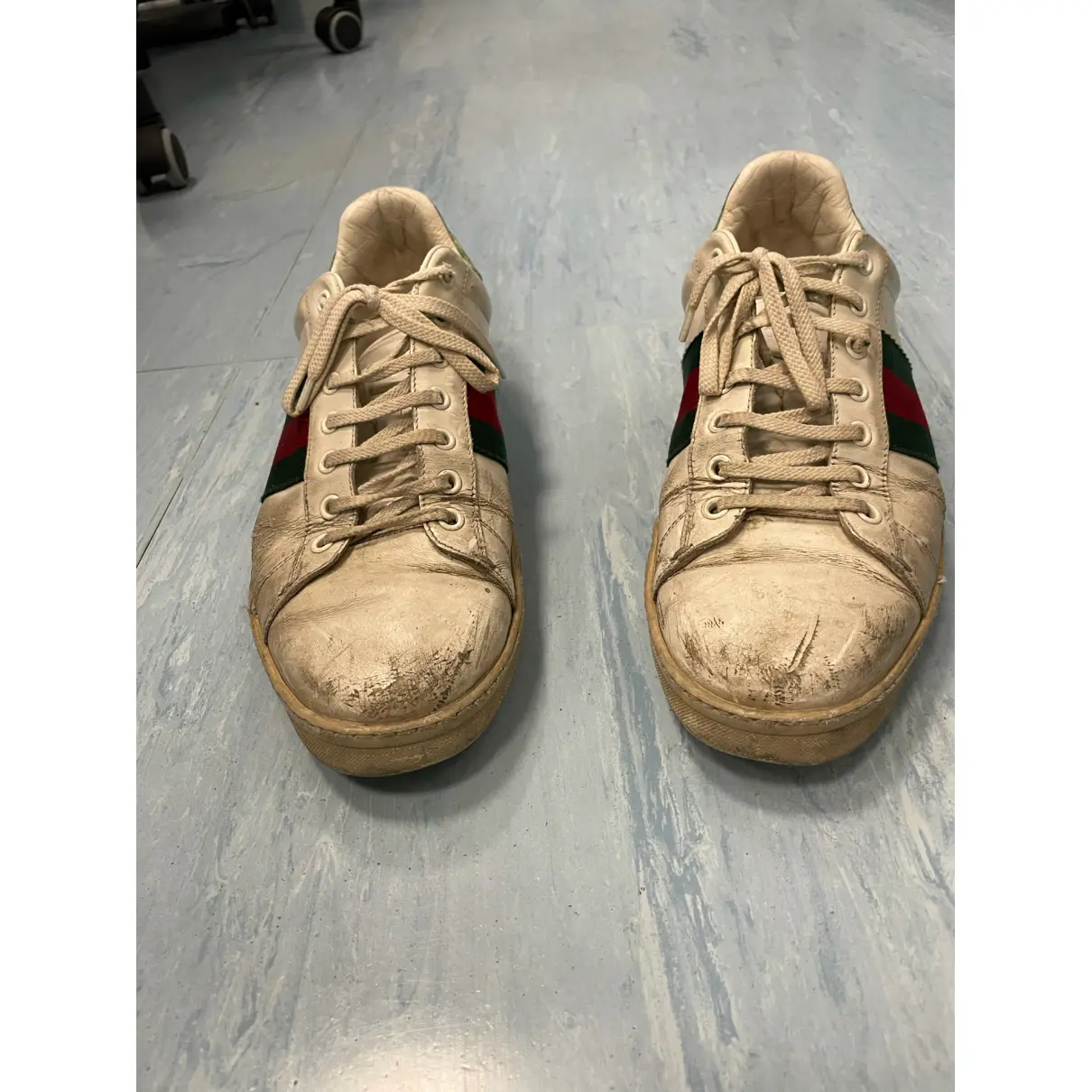 Buy Gucci Ace leather low trainers online - Vintage