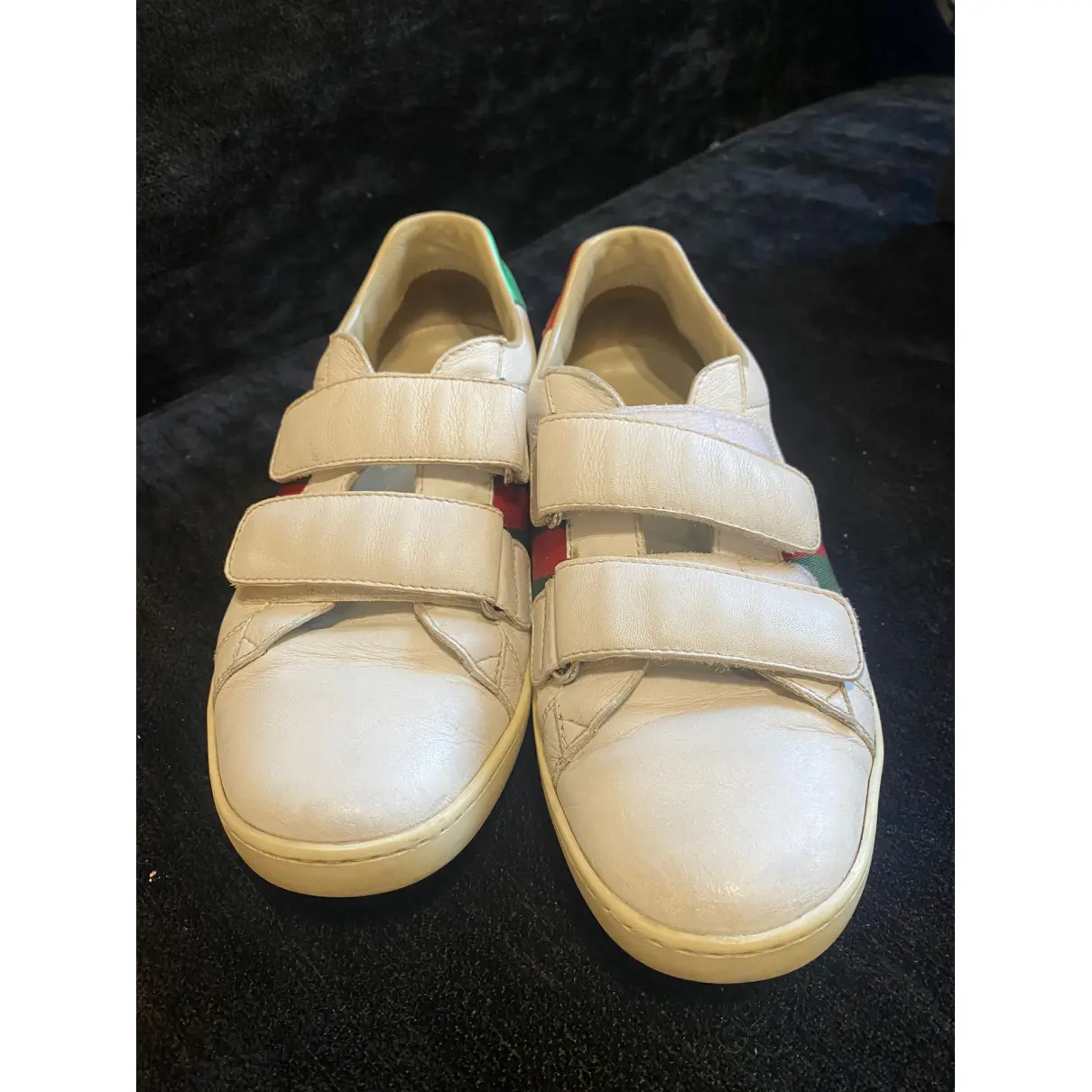 Buy Gucci Ace leather trainers online