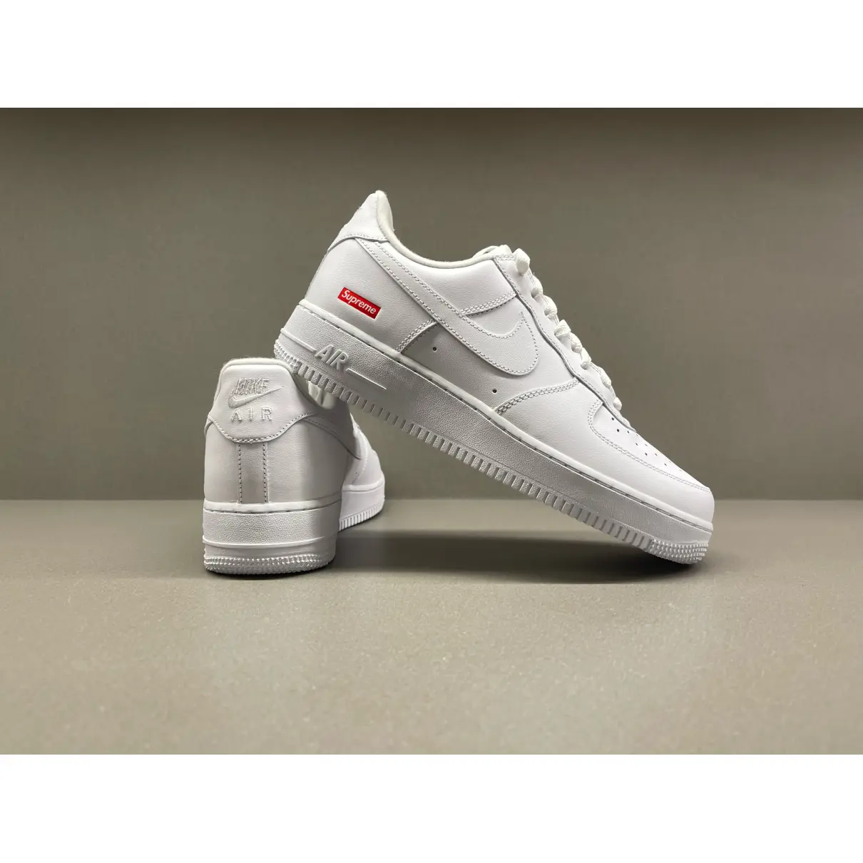 Air Force 1 leather low trainers Nike x Supreme