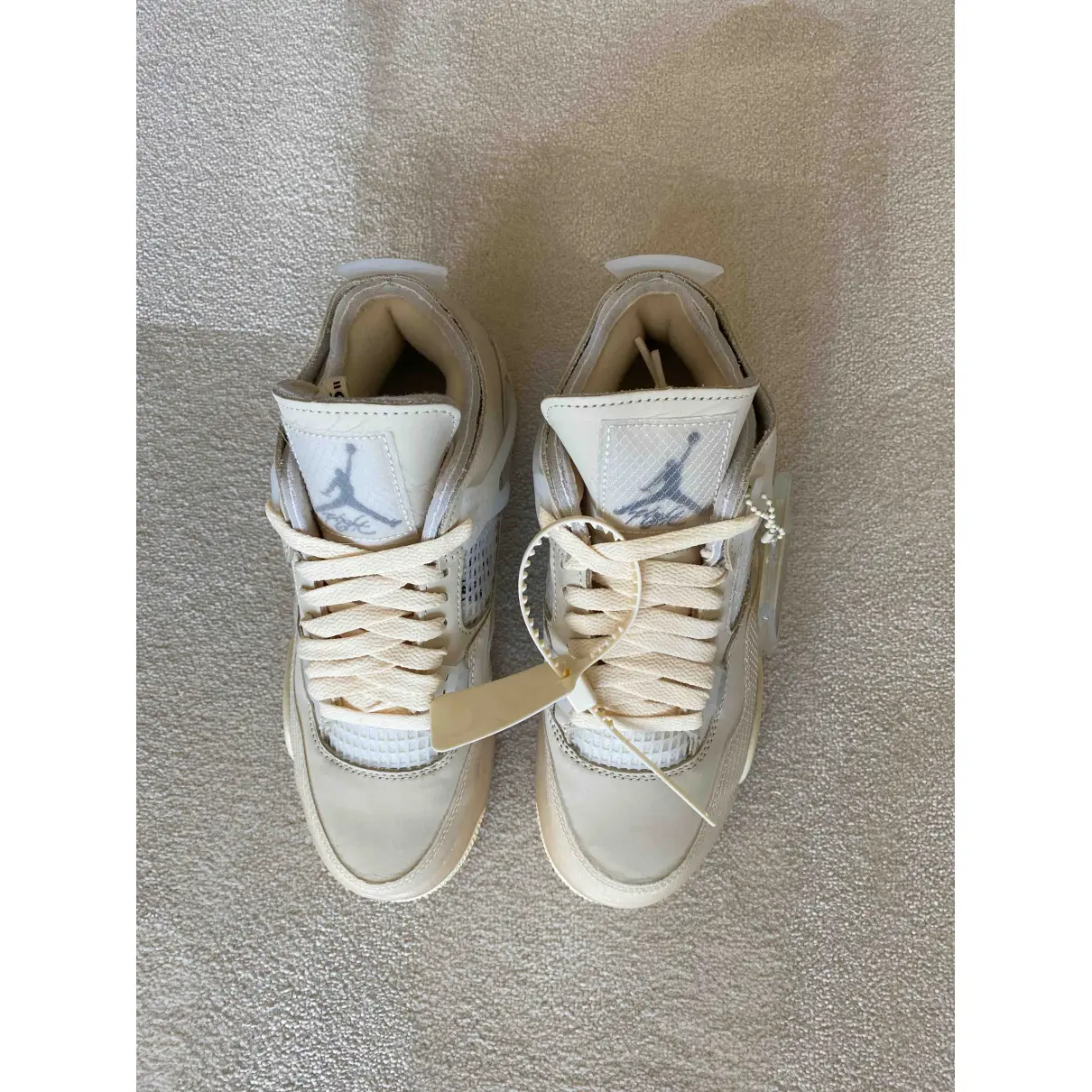 Buy Nike x Off-White Air Jordan 4 leather trainers online