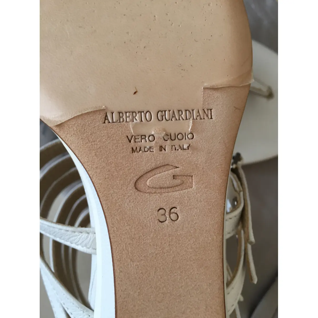 Leather sandal Alberto Guardiani