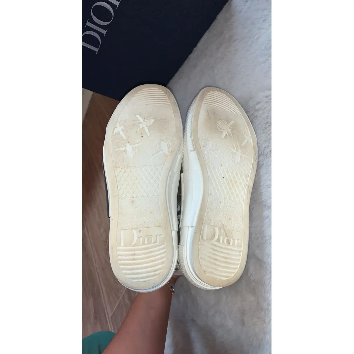 B23 leather trainers Dior
