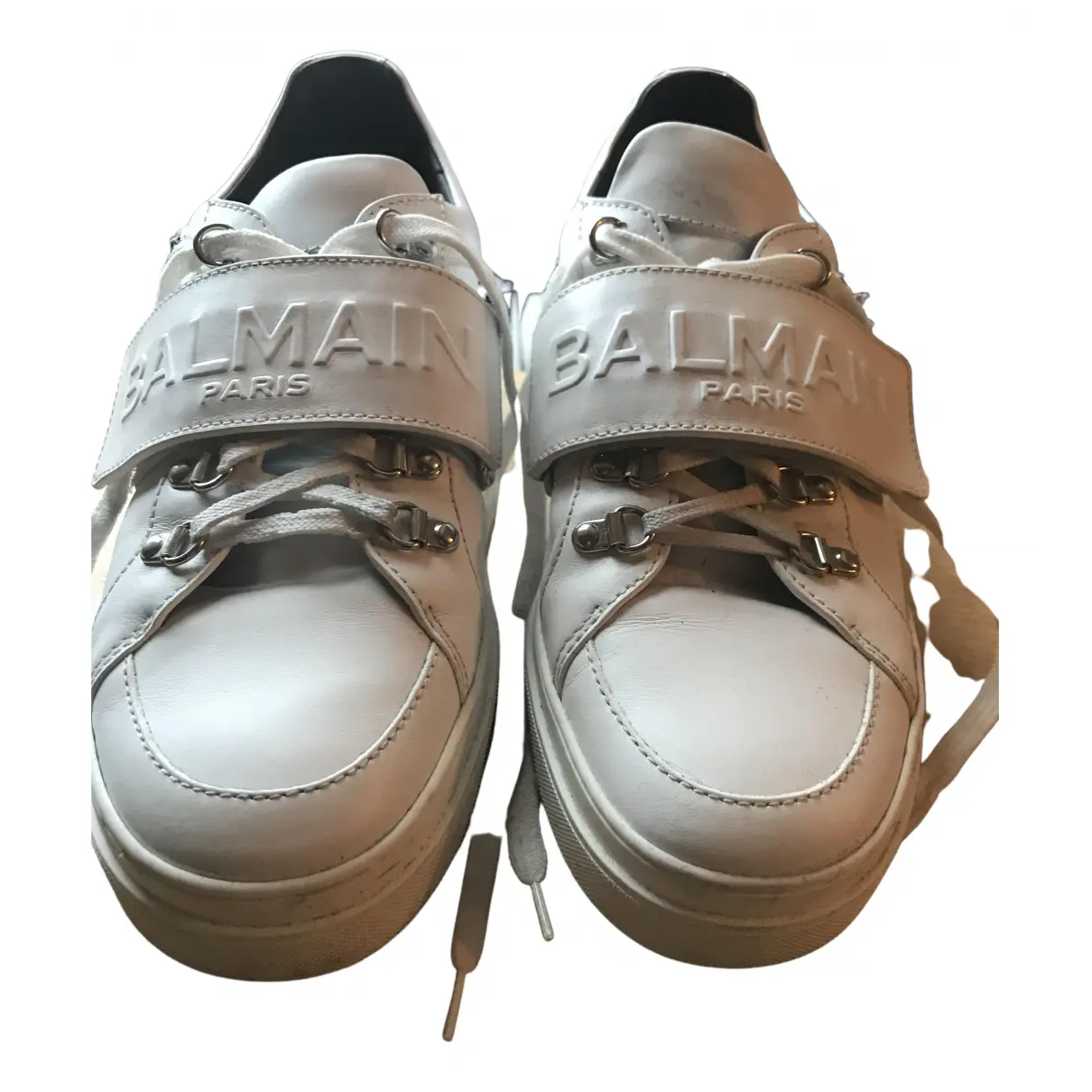 Leather low trainers Balmain