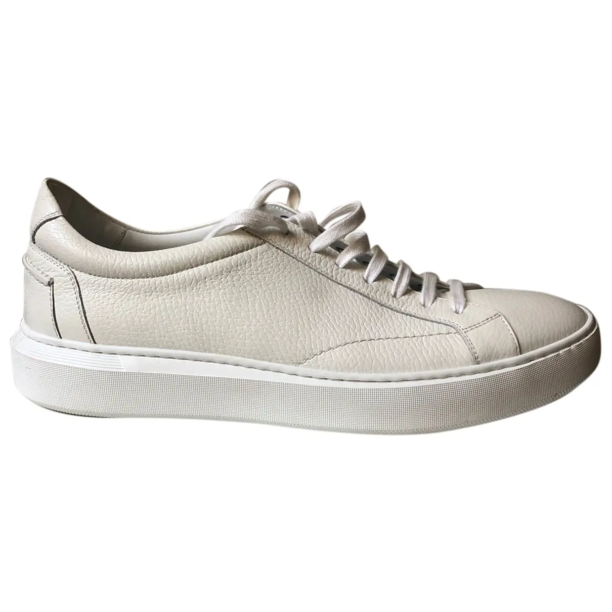 Leather low trainers BARRETT