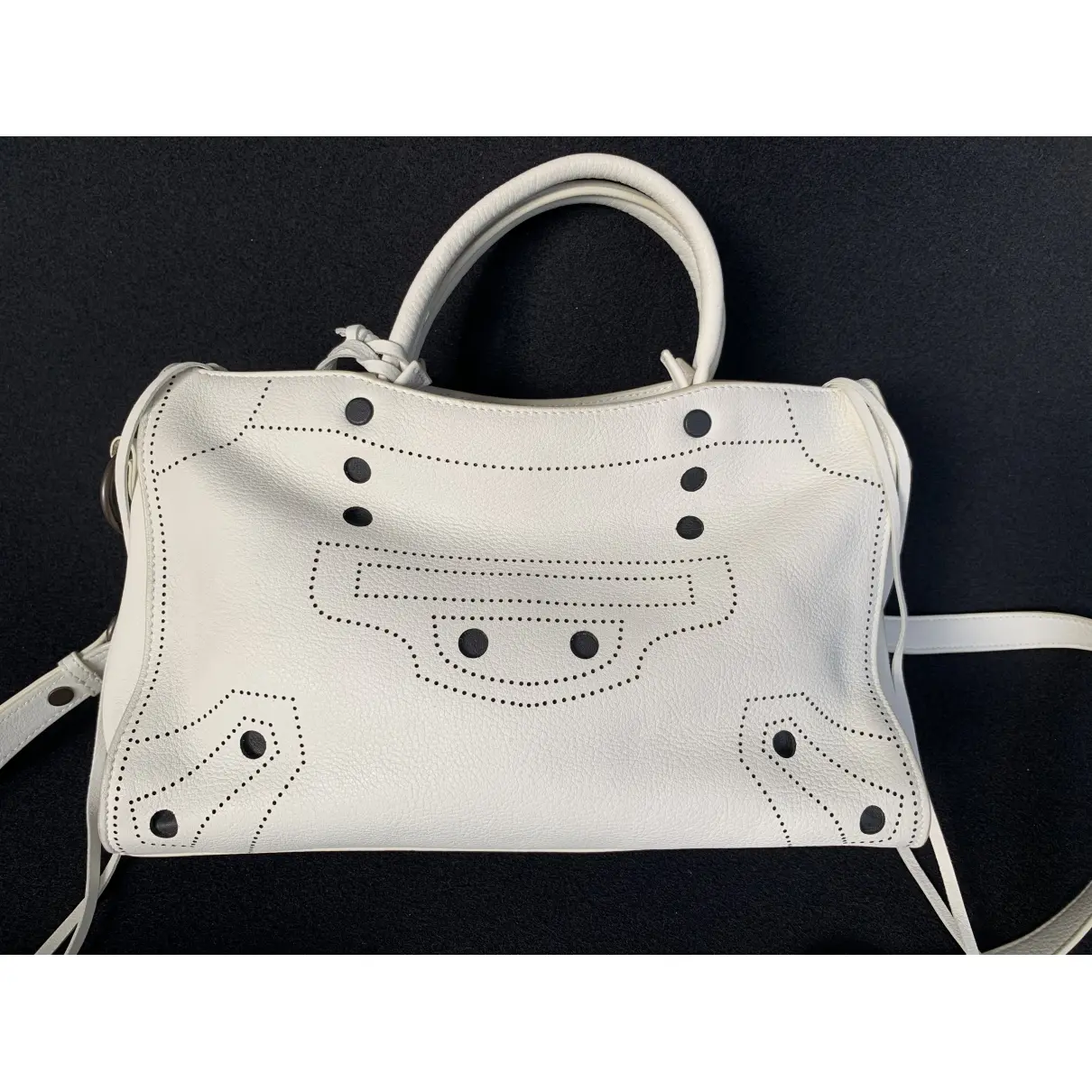 Balenciaga Blackout leather handbag for sale